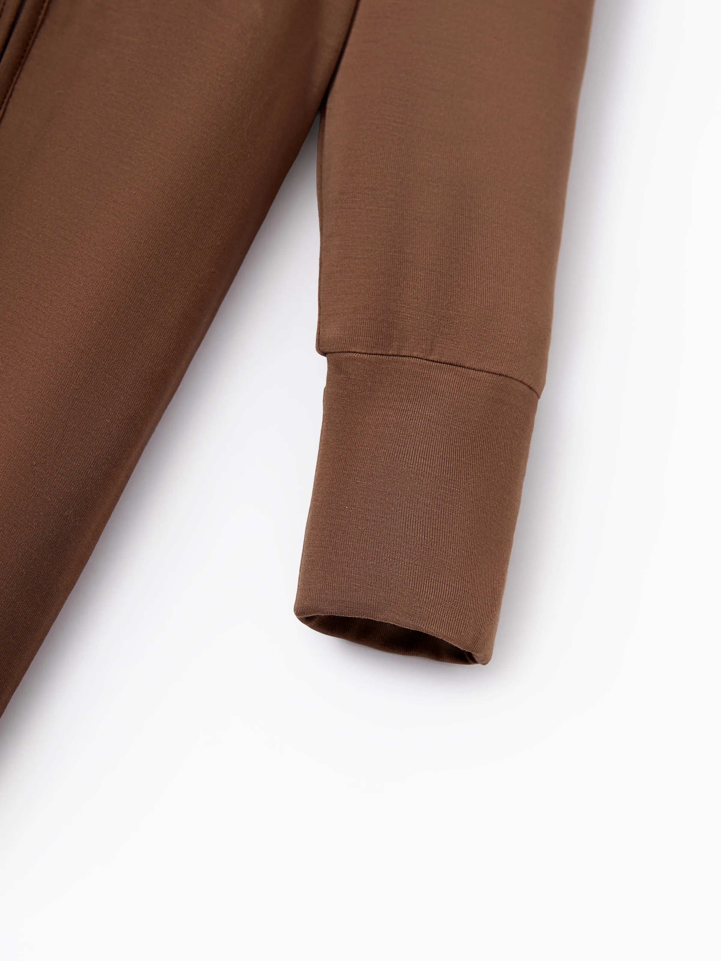 Bamboo Baby Boy/Girl 2-Pack Natural Animal or Plant Long Sleeve Romper 2-Way Zip Anti Slip Footie Brown - Image 12