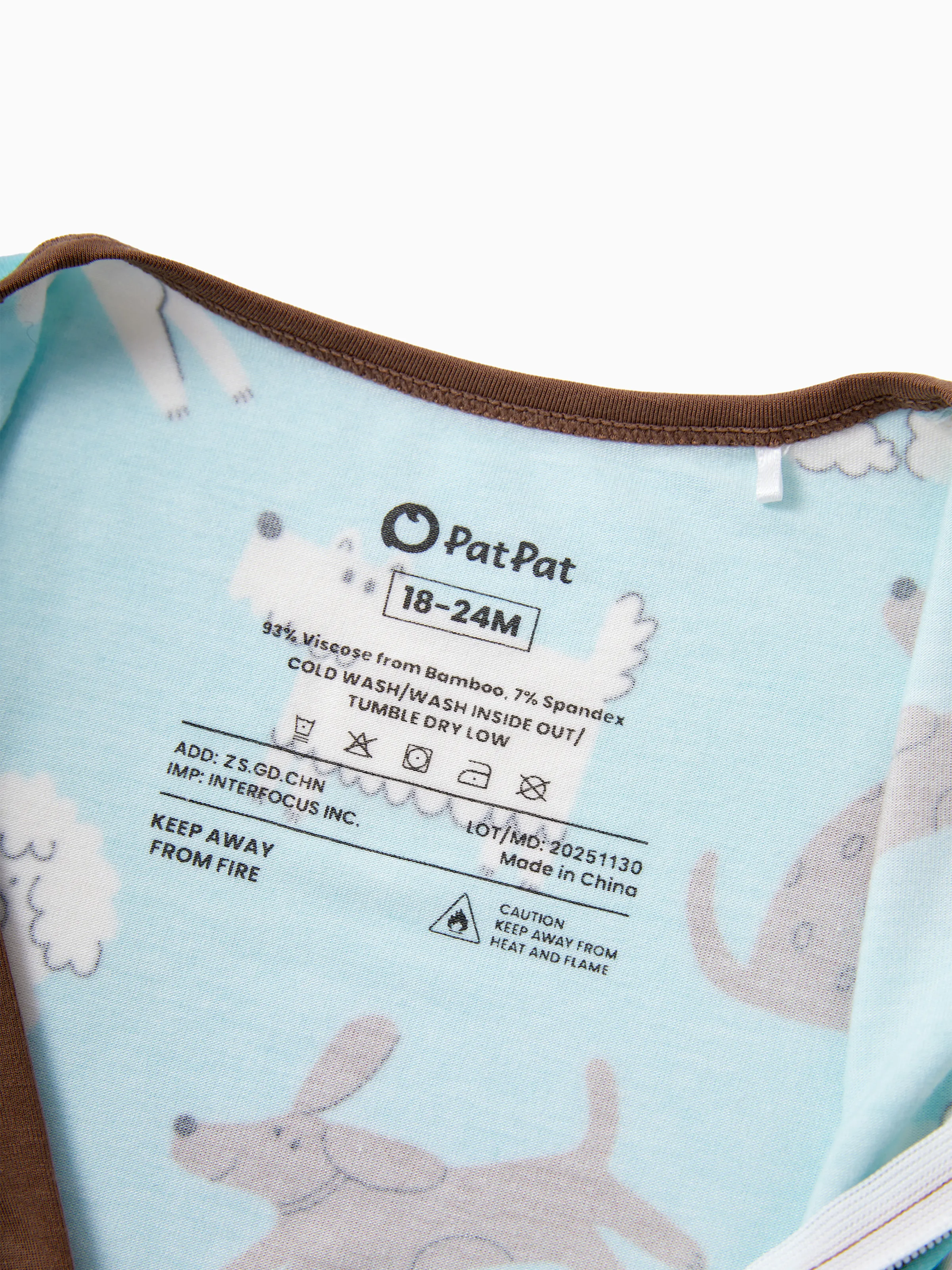 Bamboo Baby Boy/Girl 2-Pack Natural Animal or Plant Long Sleeve Romper 2-Way Zip Anti Slip Footie Brown - Image 5