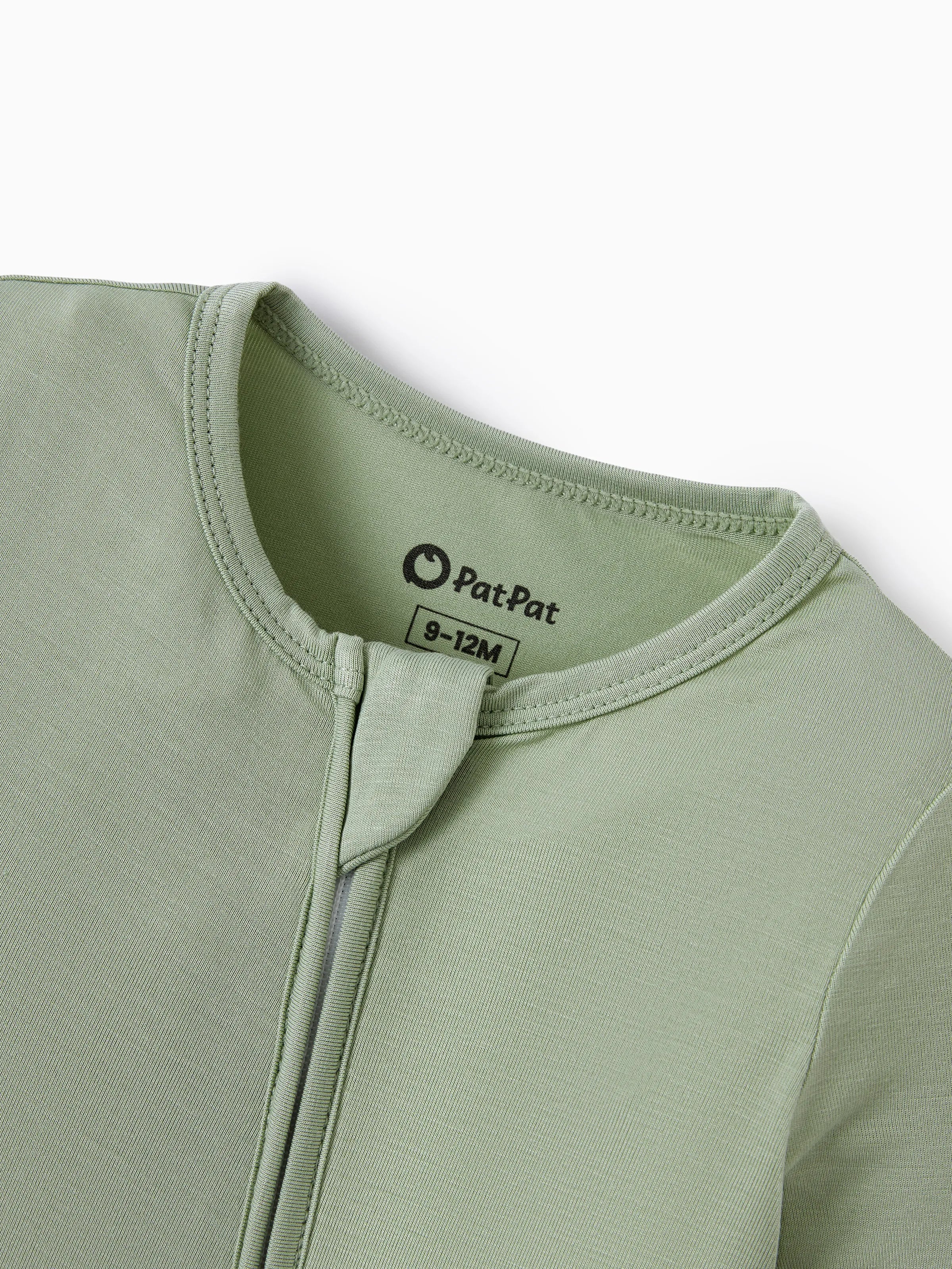 Bamboo Baby Boy/Girl 2-Pack Natural Animal or Plant Long Sleeve Romper 2-Way Zip Anti Slip Footie Green - Image 11