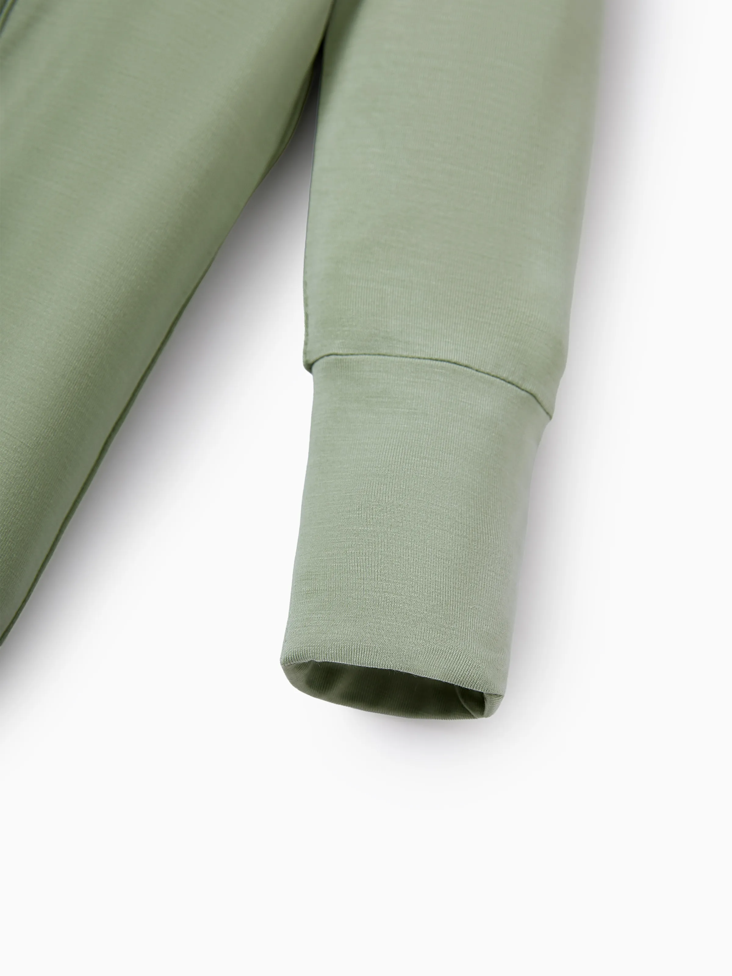 Bamboo Baby Boy/Girl 2-Pack Natural Animal or Plant Long Sleeve Romper 2-Way Zip Anti Slip Footie Green - Image 12