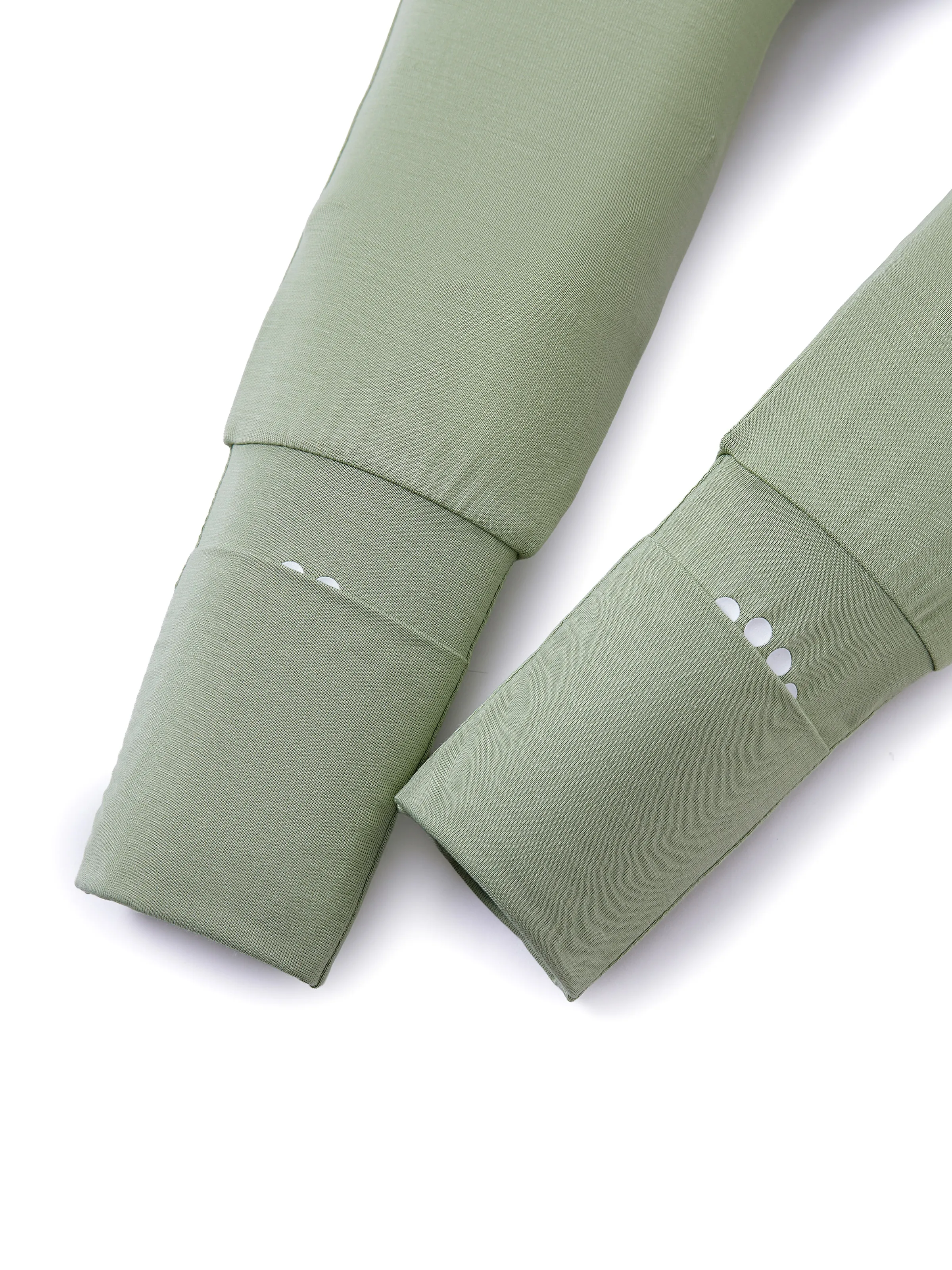 Bamboo Baby Boy/Girl 2-Pack Natural Animal or Plant Long Sleeve Romper 2-Way Zip Anti Slip Footie Green - Image 13