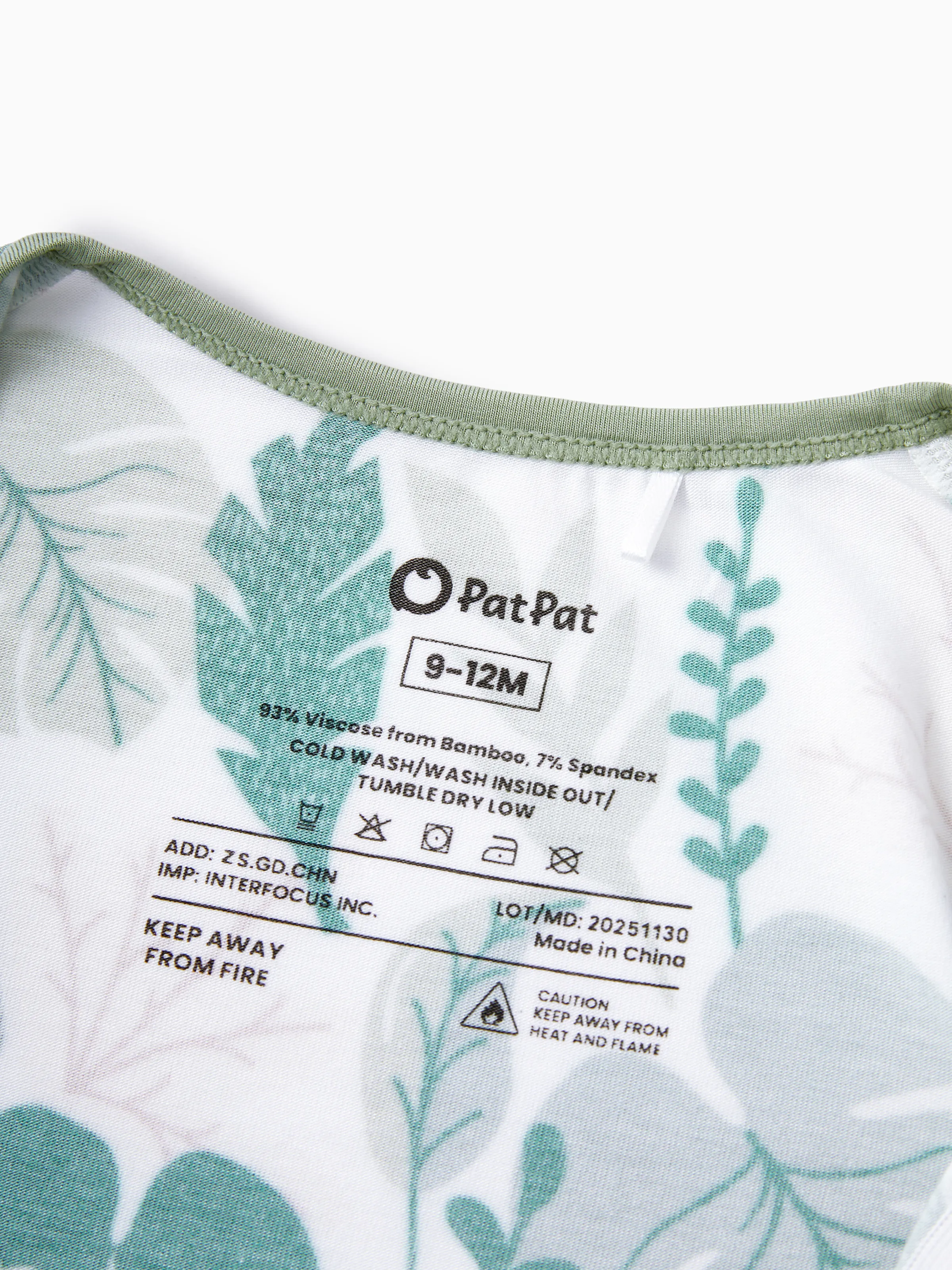 Bamboo Baby Boy/Girl 2-Pack Natural Animal or Plant Long Sleeve Romper 2-Way Zip Anti Slip Footie Green - Image 5