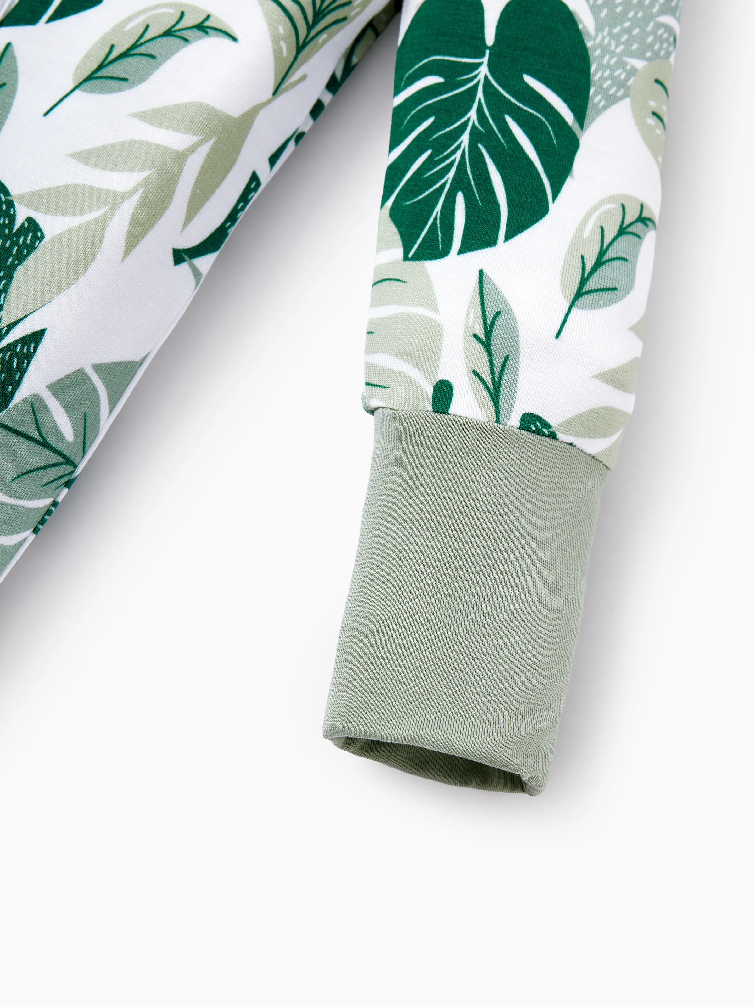 Bamboo Baby Boy/Girl 2-Pack Natural Animal or Plant Long Sleeve Romper 2-Way Zip Anti Slip Footie Green - Image 6