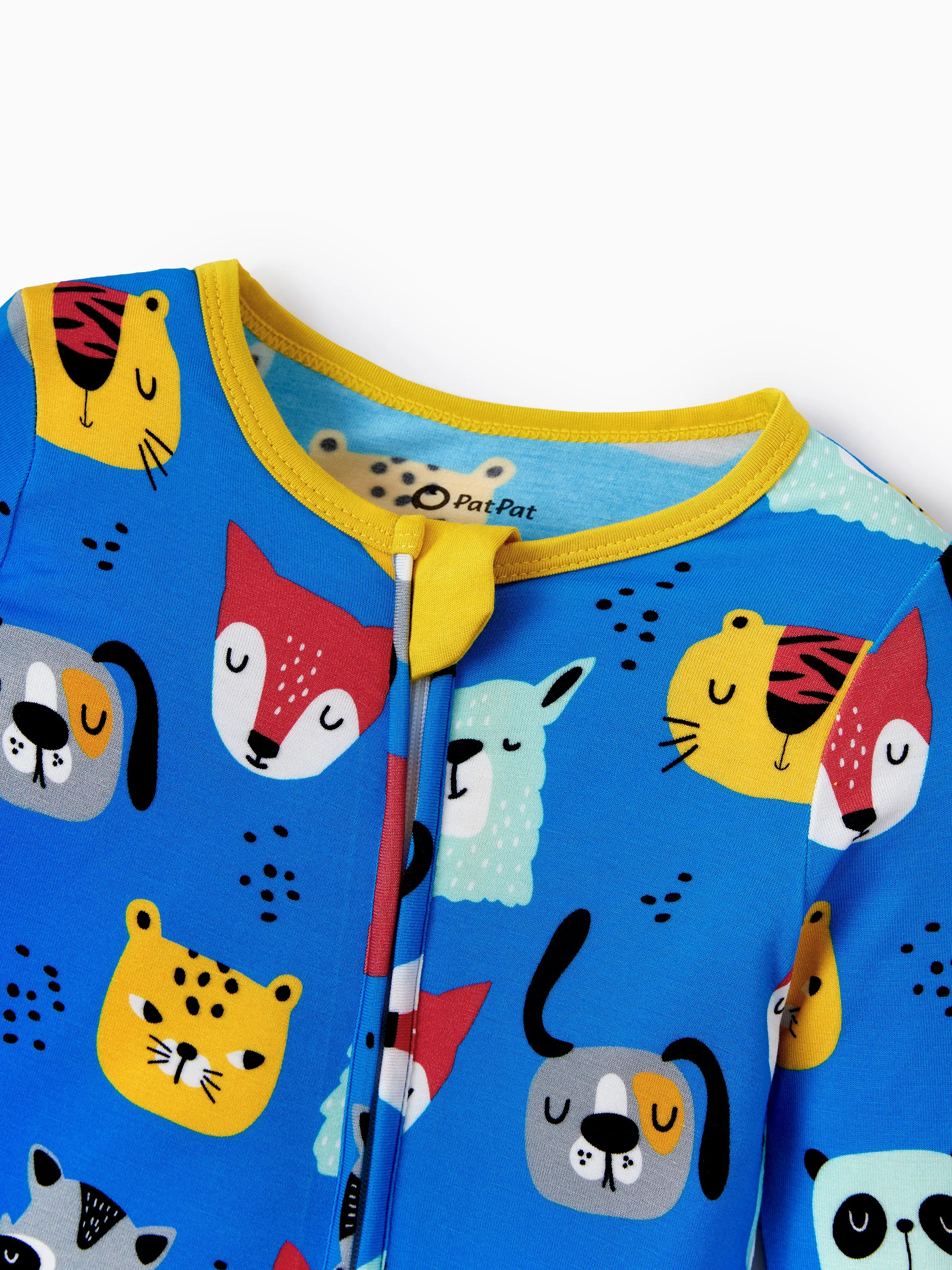 Bamboo Baby Boy/Girl 2-Pack Natural Animal or Plant Long Sleeve Romper 2-Way Zip Anti Slip Footie Yellow - Image 11