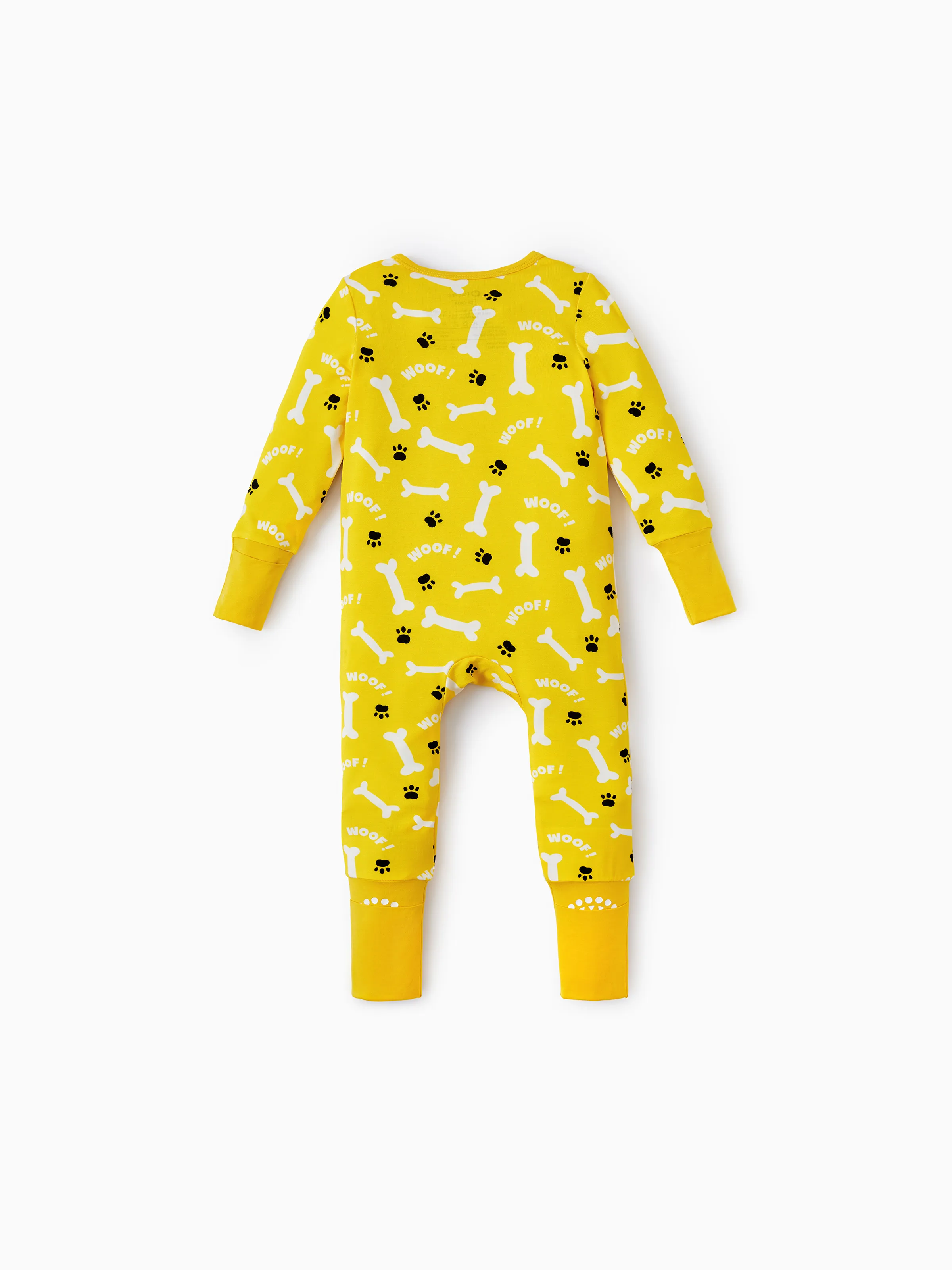 Bamboo Baby Boy/Girl 2-Pack Natural Animal or Plant Long Sleeve Romper 2-Way Zip Anti Slip Footie Yellow - Image 3