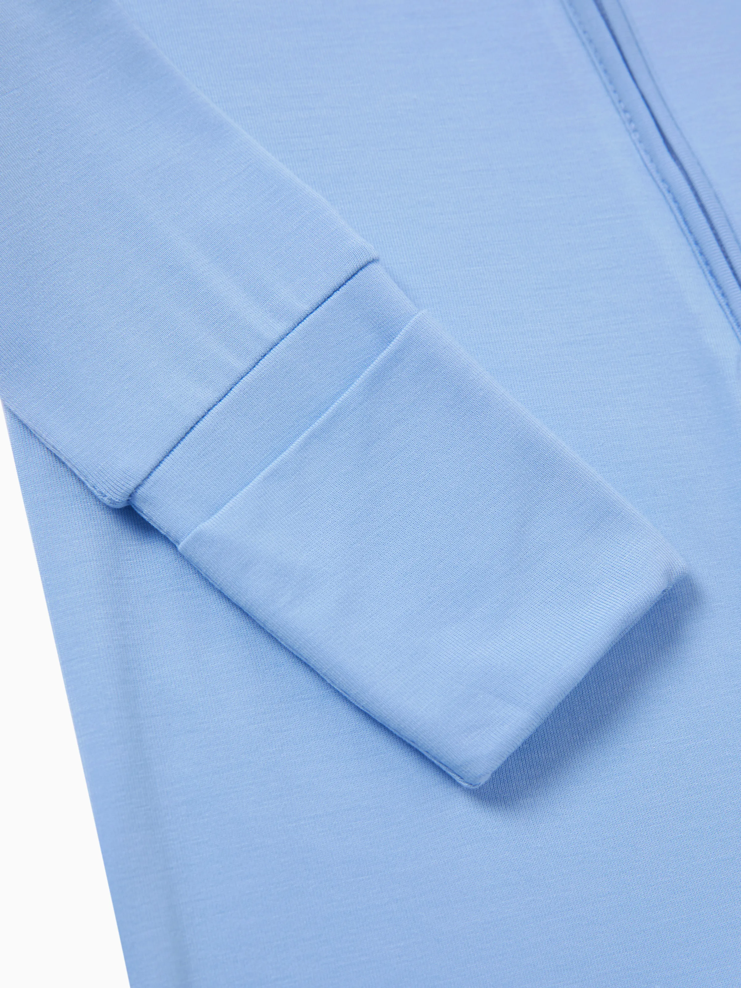 Bamboo Baby Boy/Girl 2-Pack Solid&Bee Printed 2-Way Zipper Anti Slip Footie Blue - Image 10