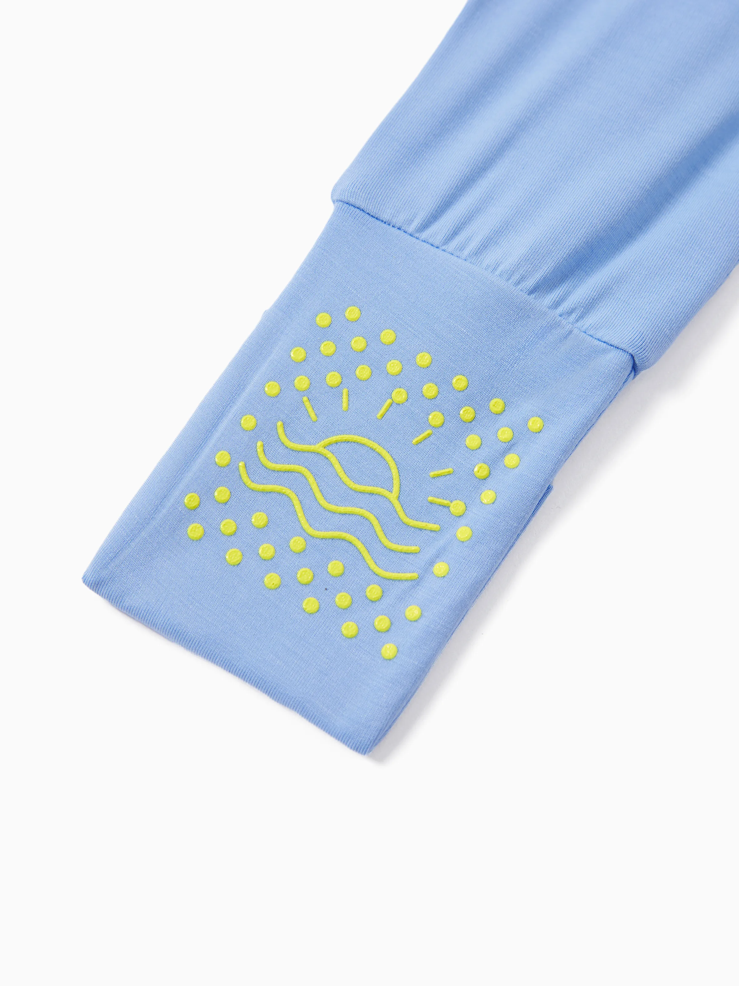 Bamboo Baby Boy/Girl 2-Pack Solid&Bee Printed 2-Way Zipper Anti Slip Footie Blue - Image 11