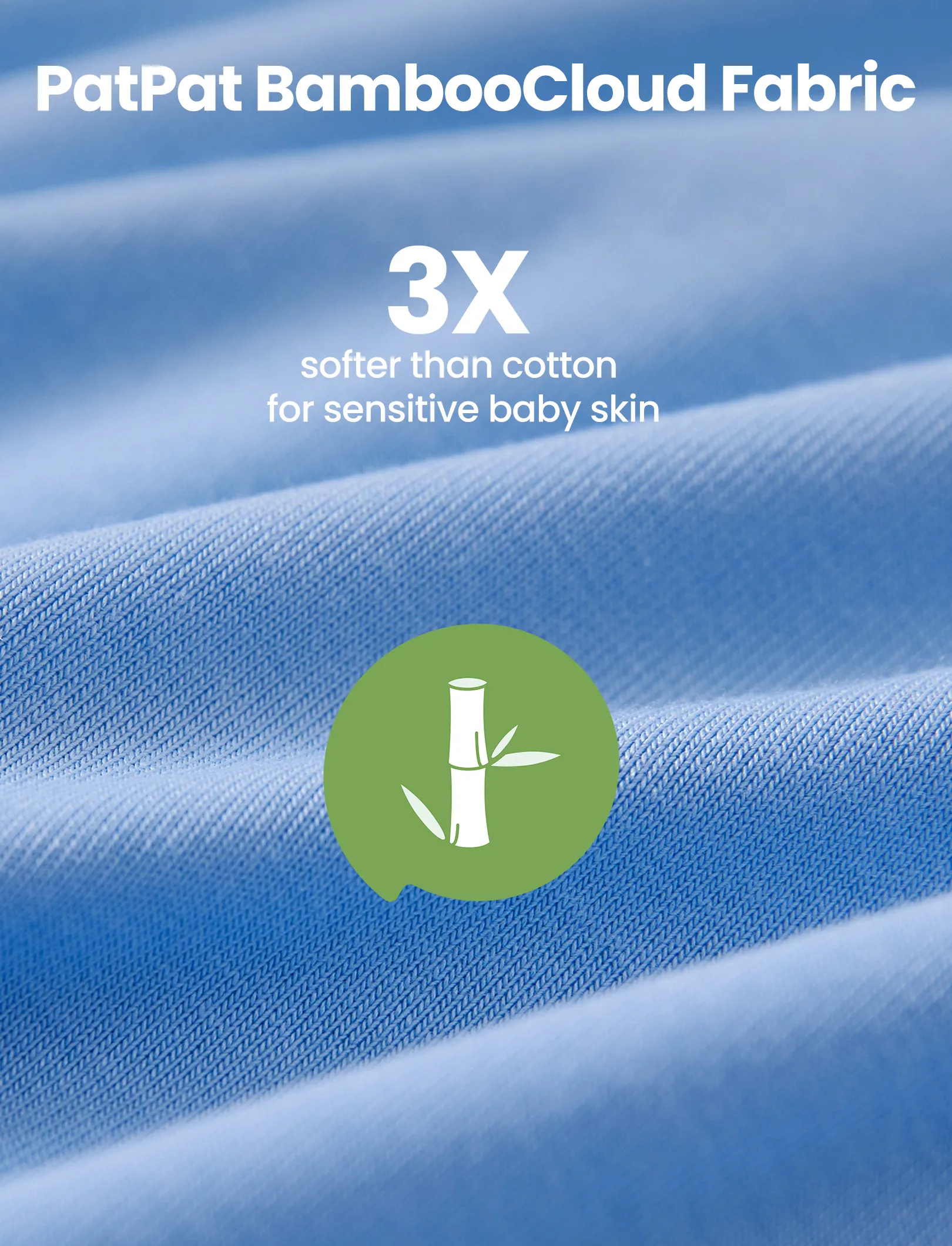 Bamboo Baby Boy/Girl 2-Pack Solid&Bee Printed 2-Way Zipper Anti Slip Footie Blue - Image 6