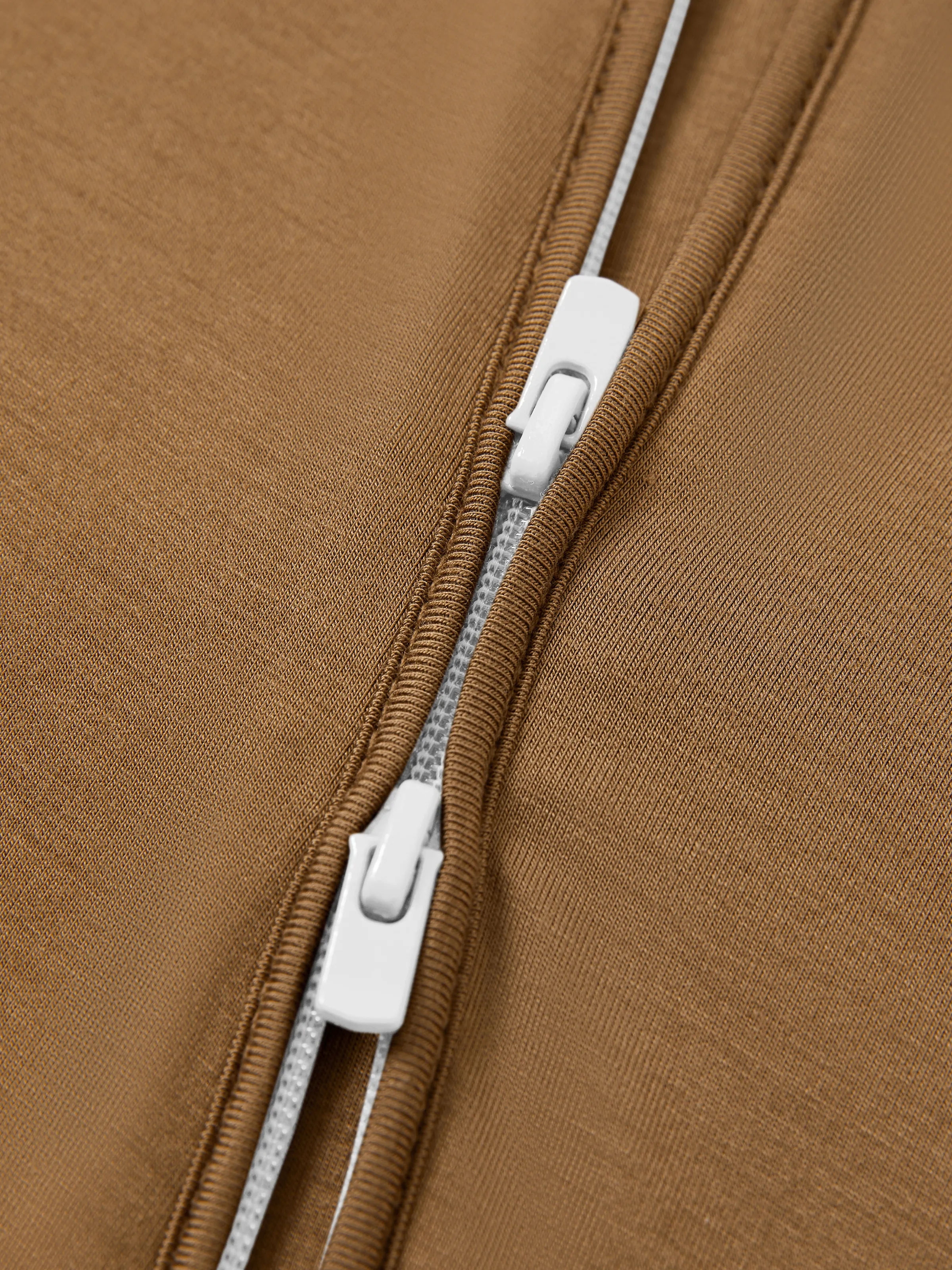 Bamboo Baby Boy/Girl 2-Pack Solid&Bee Printed 2-Way Zipper Anti Slip Footie Coffee - Image 21