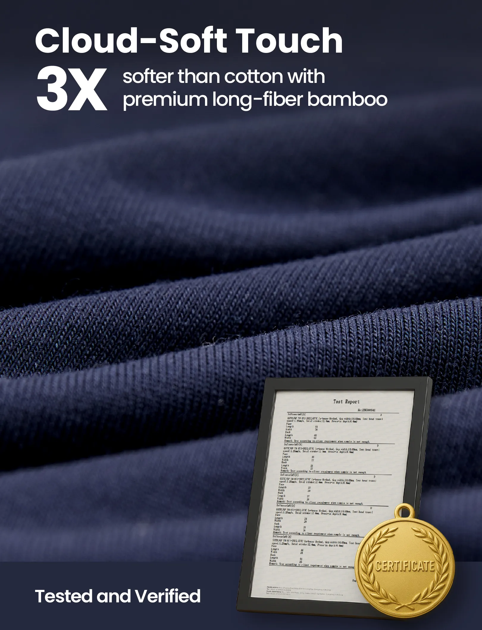 Bamboo Baby Boy/Girl 2-Pack Solid&Printed Rompers Set Deep Blue - Image 3