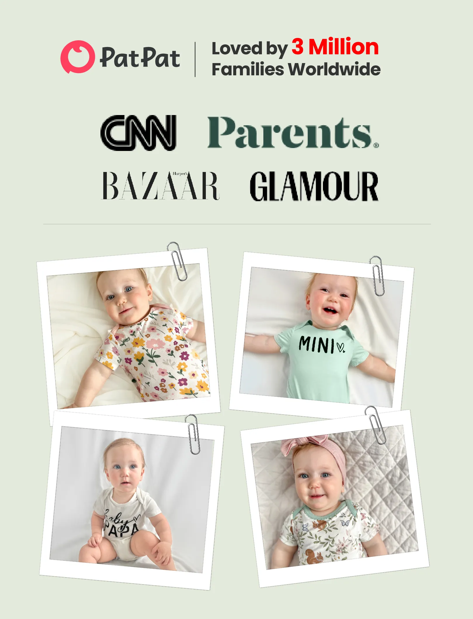 Bamboo Baby Boy/Girl 2-Pack Solid&Printed Rompers Set Green - Image 7