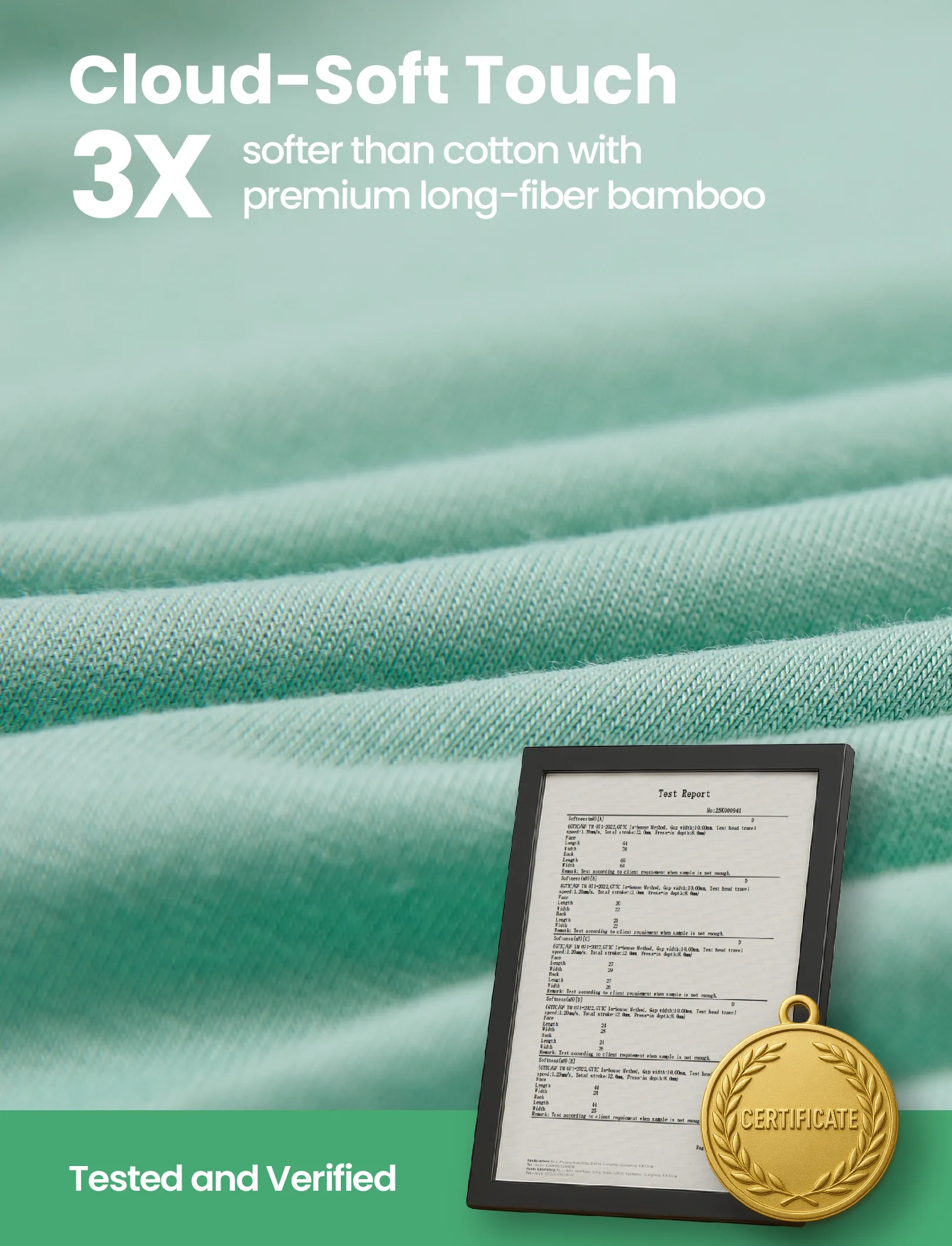 Bamboo Baby Boy/Girl 2-Pack Solid&Printed Rompers Set Light Green - Image 3