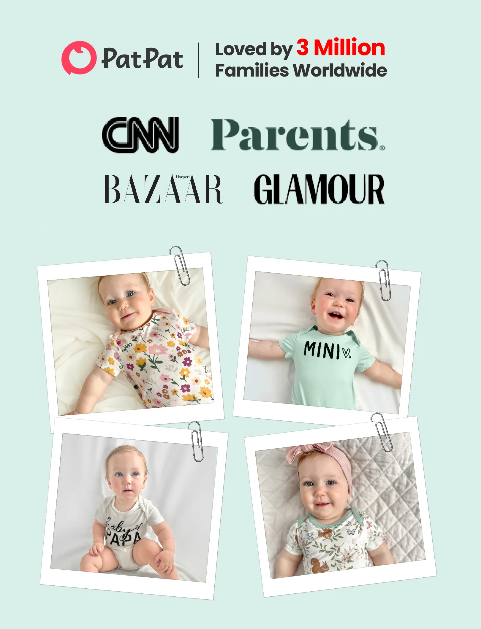 Bamboo Baby Boy/Girl 2-Pack Solid&Printed Rompers Set Light Green - Image 7