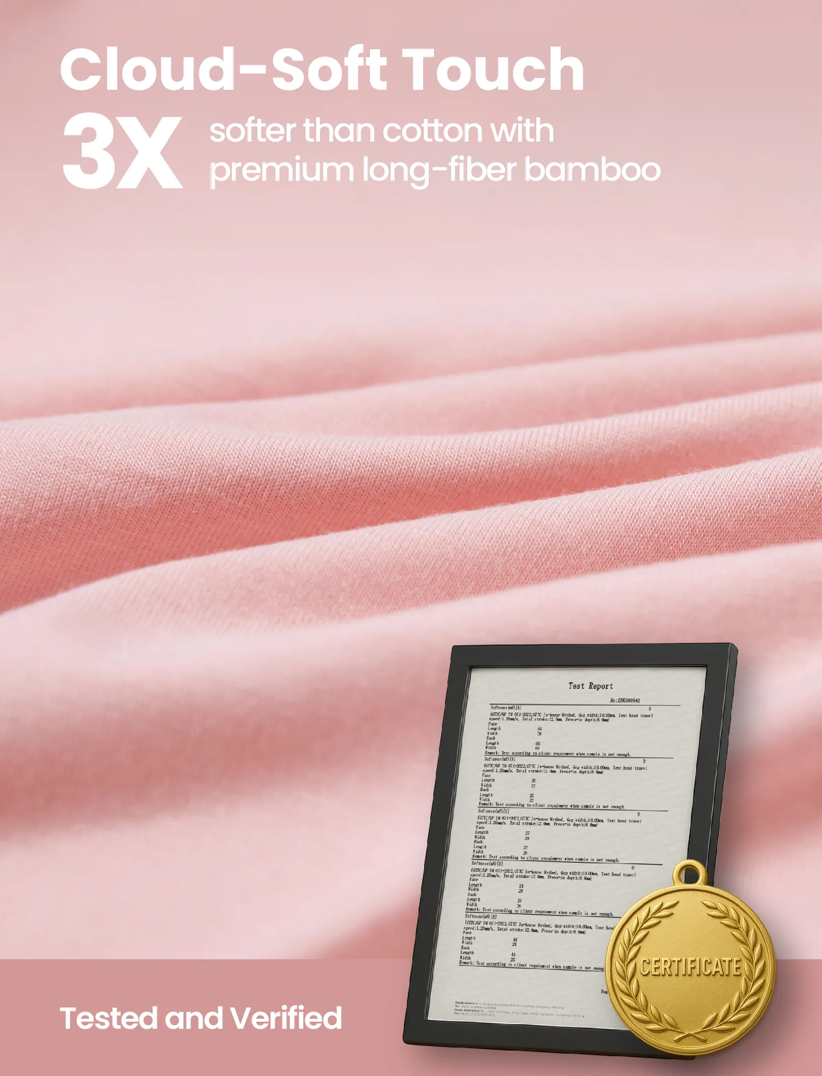 Bamboo Baby Boy/Girl 2-Pack Solid&Printed Rompers Set Pink - Image 3