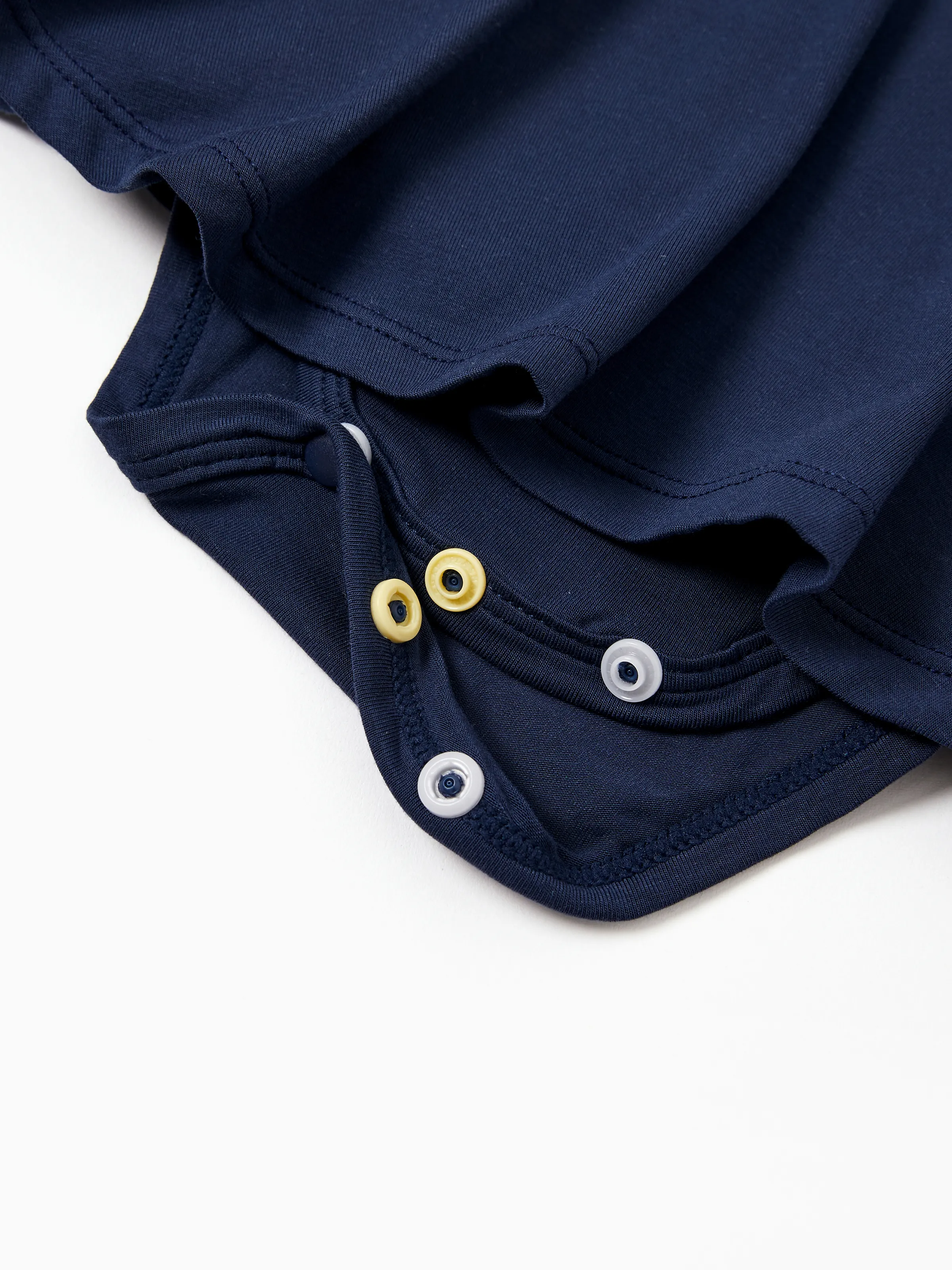 Bamboo Baby Girl Solid Color 3-Piece Rompers Set Blue - Image 5