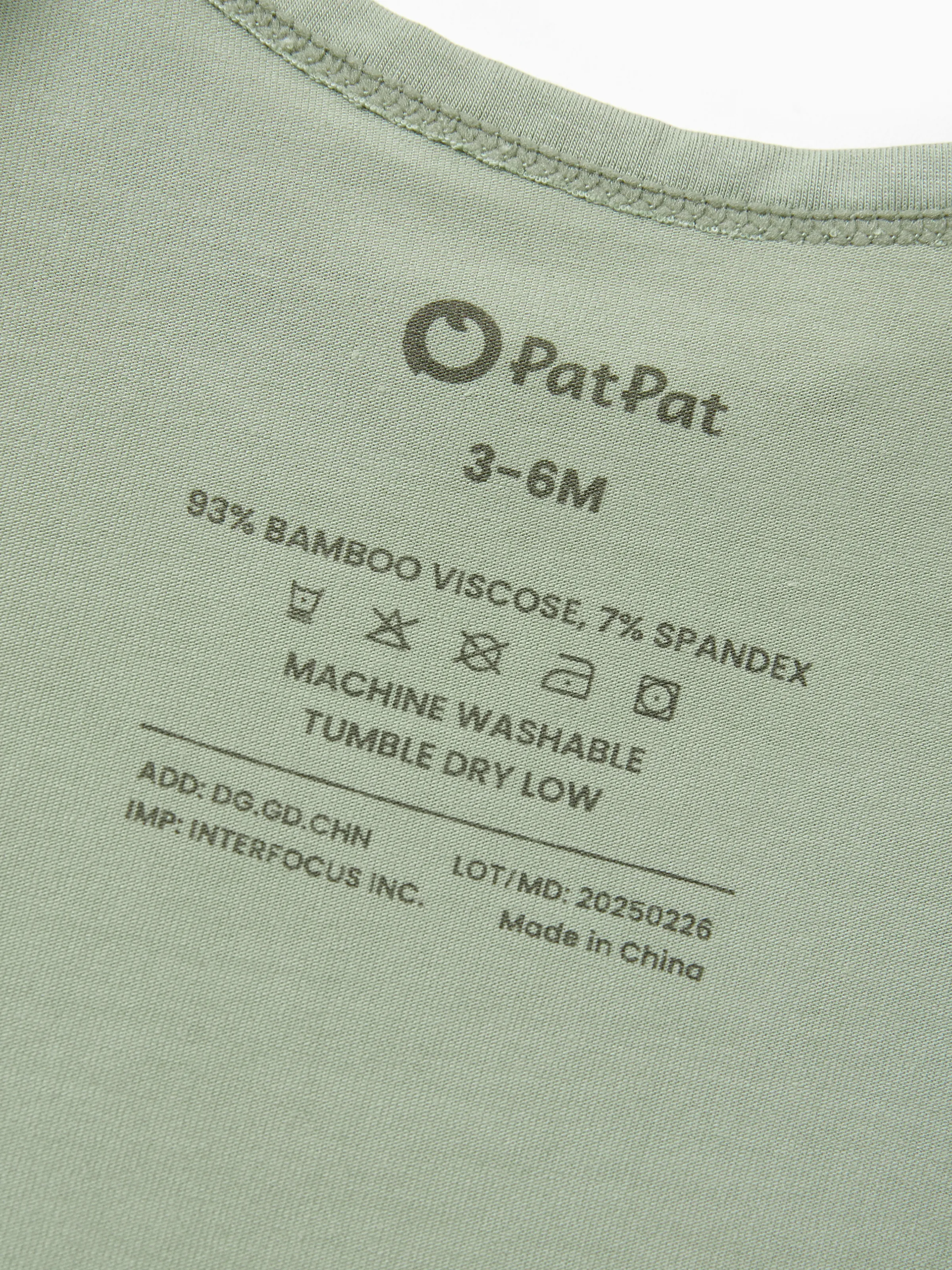 Bamboo Baby Girl Solid Color 3-Piece Rompers Set Green - Image 4