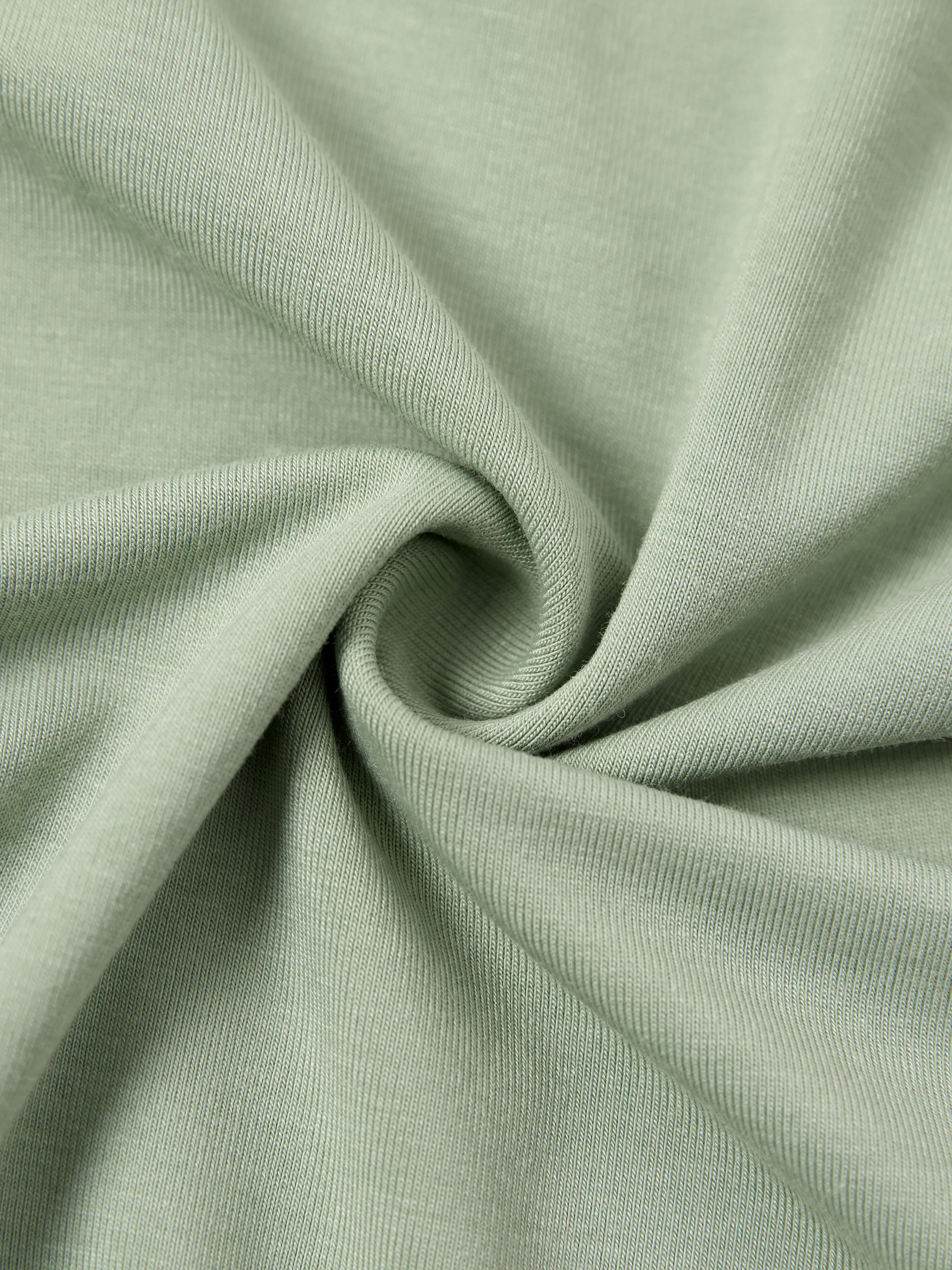 Bamboo Baby Girl Solid Color 3-Piece Rompers Set Green - Image 6