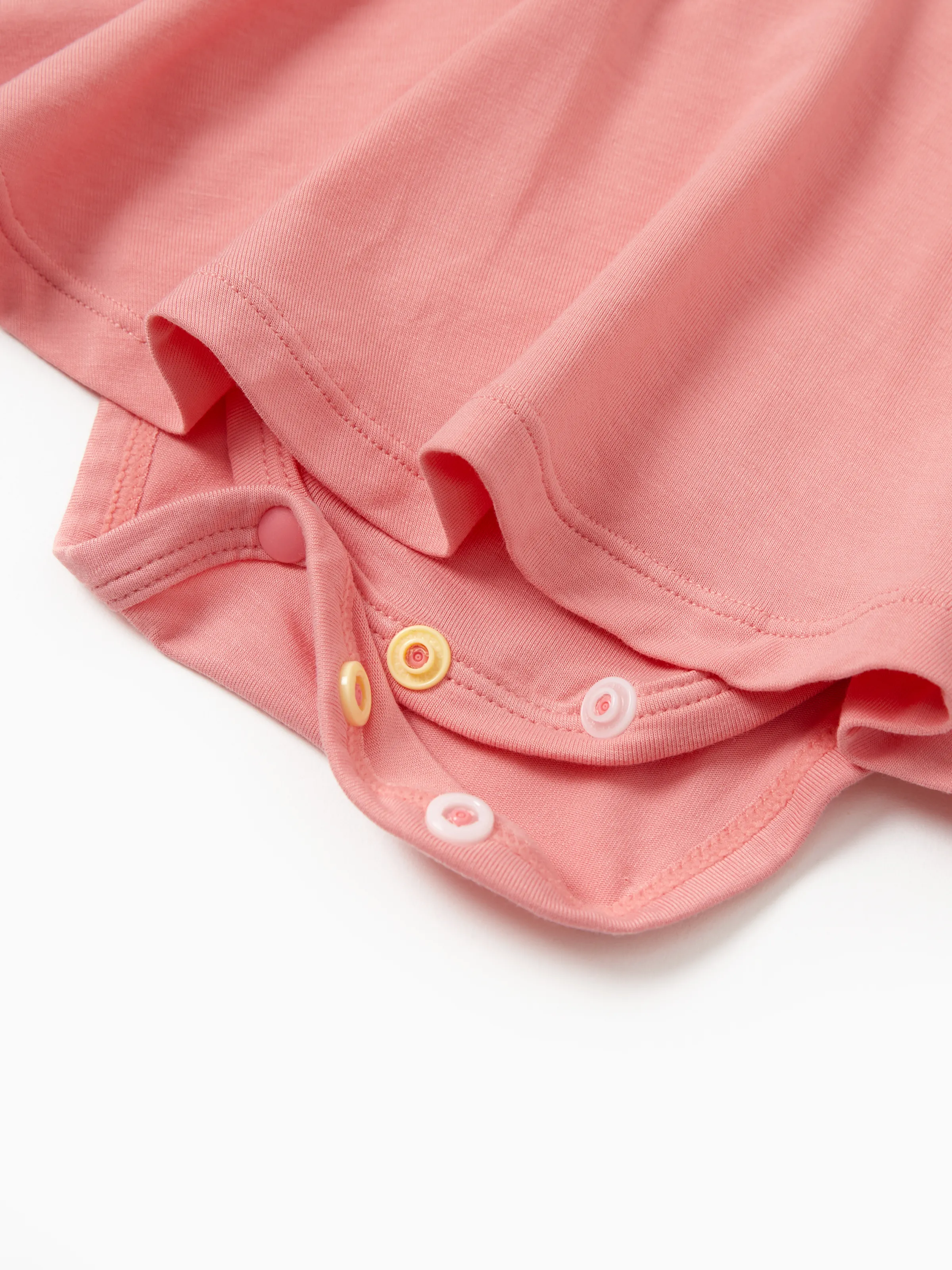 Bamboo Baby Girl Solid Color 3-Piece Rompers Set Pink - Image 5
