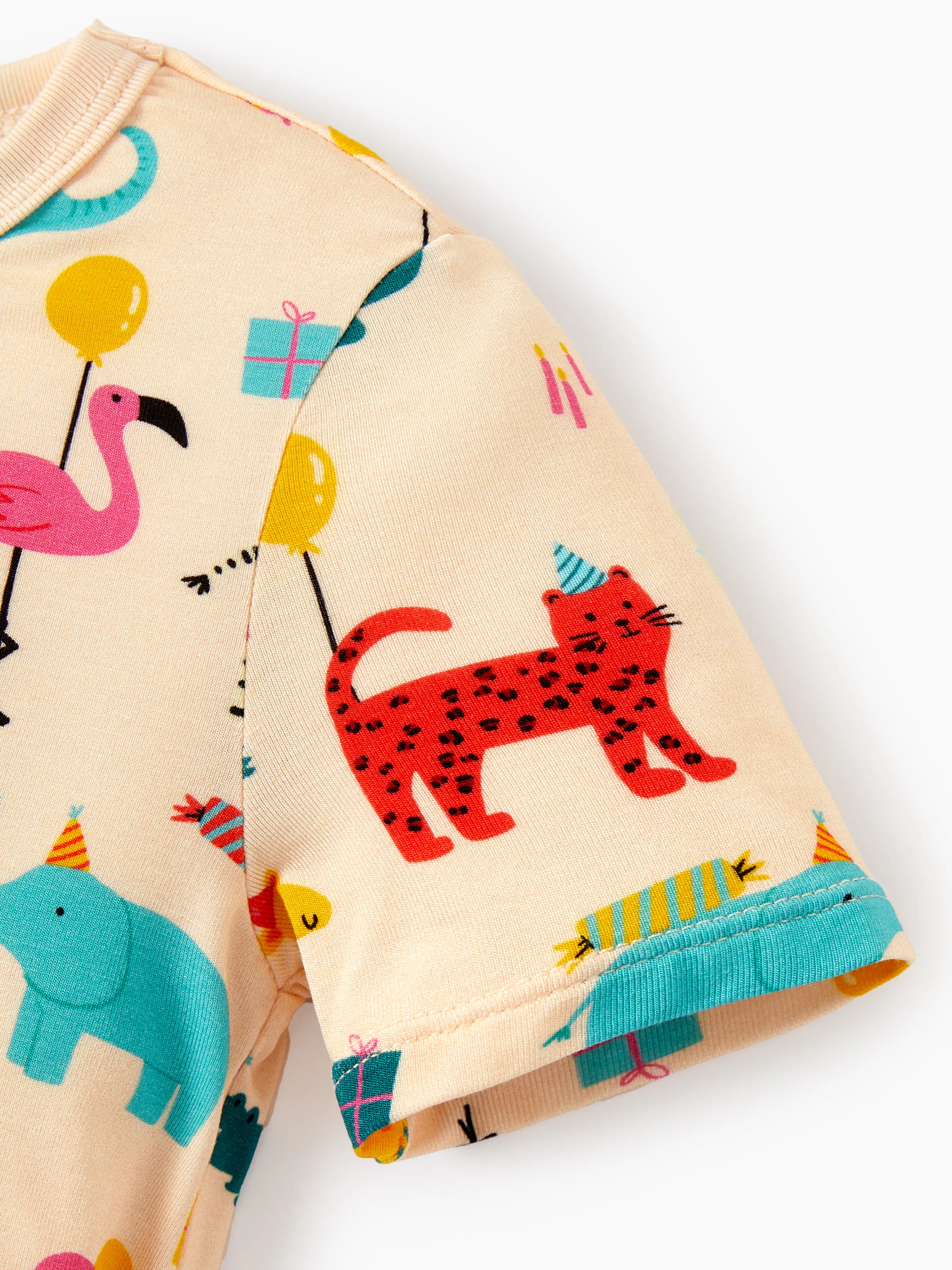 Bamboo Baby/Toddler 2pcs Childlike Printed Snug-Fitting Pajama Sets Pale Yellow - Image 5