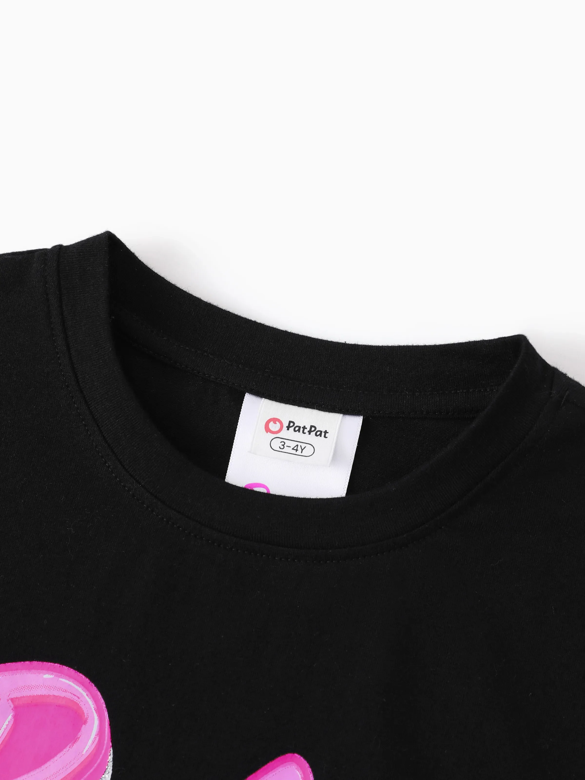 Barbie Mommy and Me Letter Print Short Sleeve Cotton Tee Black - Image 10