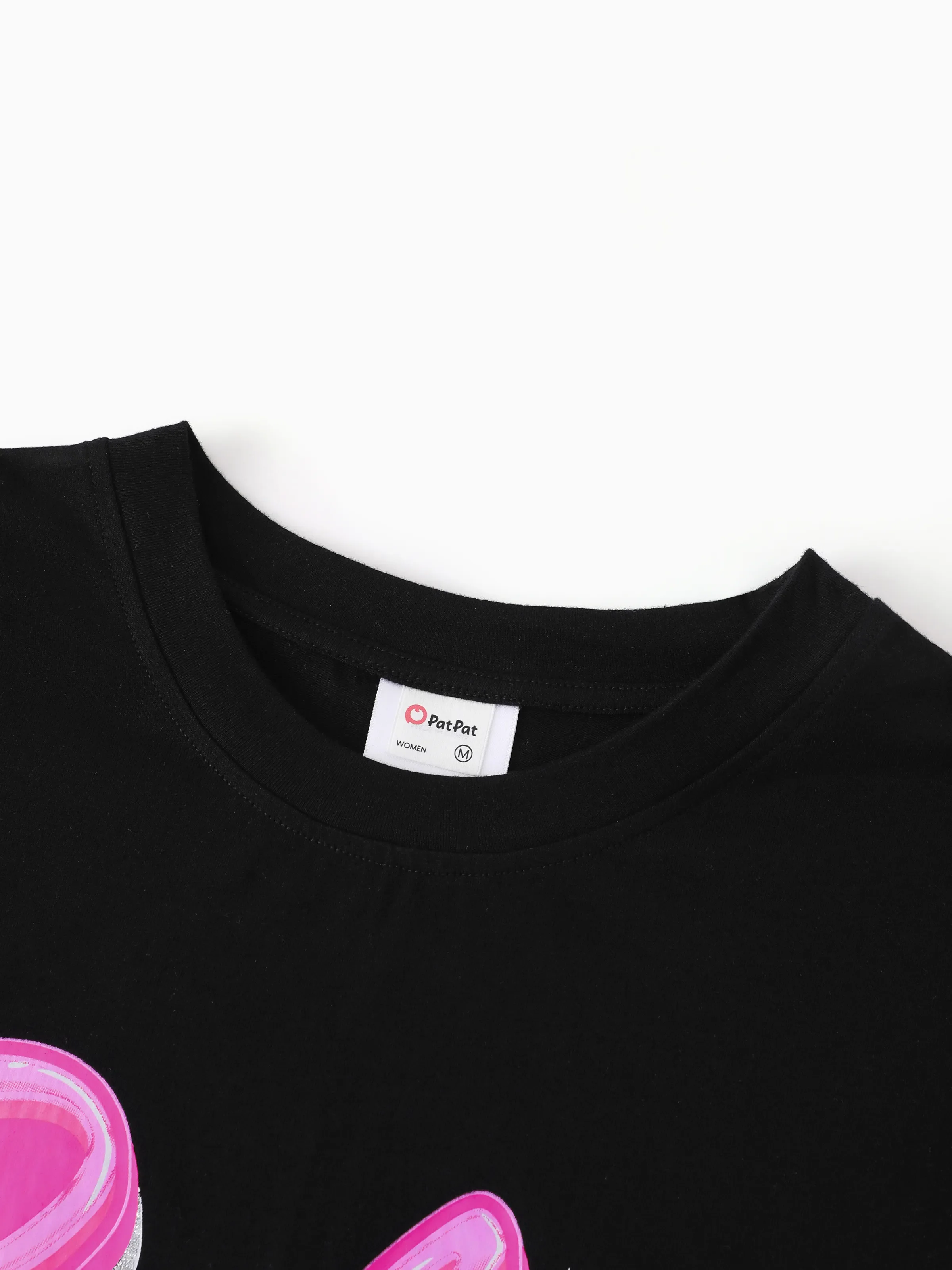 Barbie Mommy and Me Letter Print Short Sleeve Cotton Tee Black - Image 5