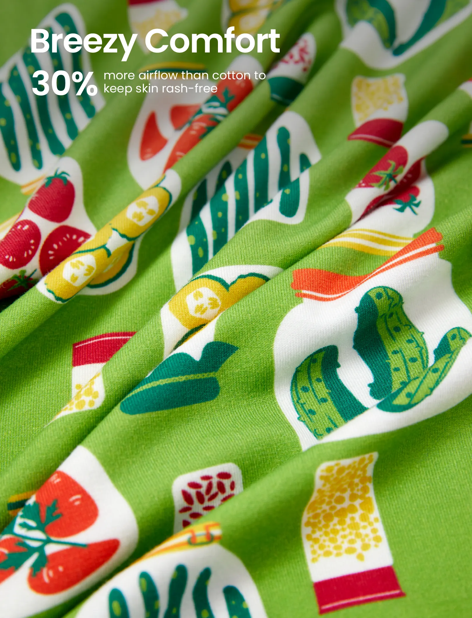 Christmas / Halloween Pajama 2-Piece Upgraded Thick Bamboo Pajama Set With Childlike Print for Toddler / Kids Girl (Snug-Fitting) Green - Image 5