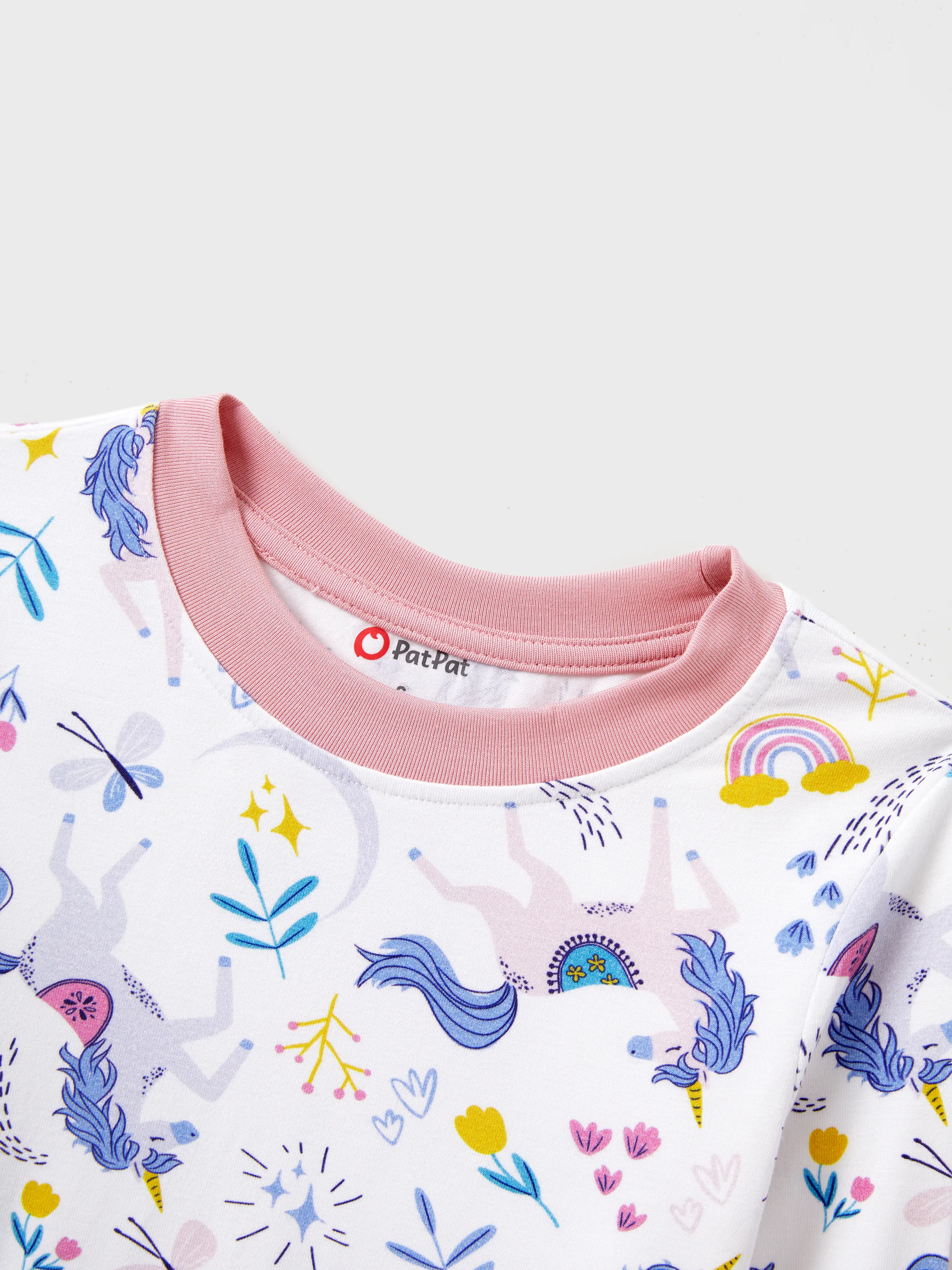 Christmas / Halloween Pajama 2-Piece Upgraded Thick Bamboo Pajama Set With Childlike Print for Toddler / Kids Girl (Snug-Fitting) Pink - Image 6