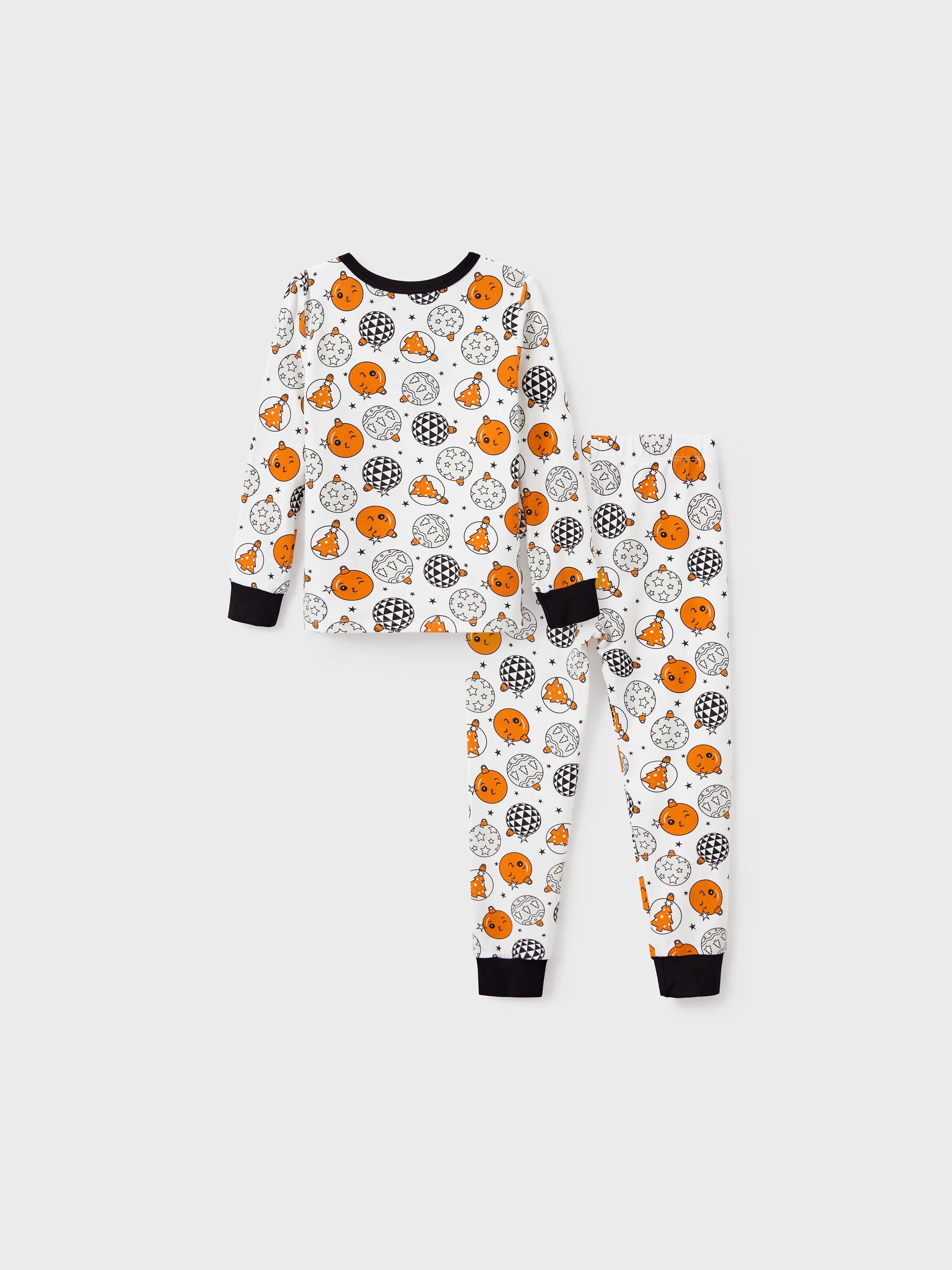 Christmas / Halloween Pajama 2-piece Bamboo Pajamas Set With Childlike Print for Baby / Toddler( Snug-Fitting) Orange - Image 7