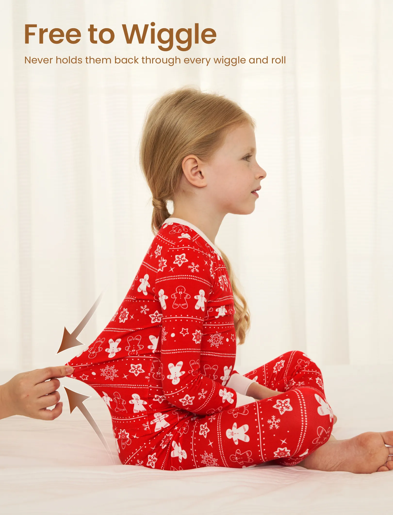 Christmas / Halloween Pajama 2-piece Bamboo Pajamas Set With Childlike Print for Baby / Toddler( Snug-Fitting) Red - Image 4