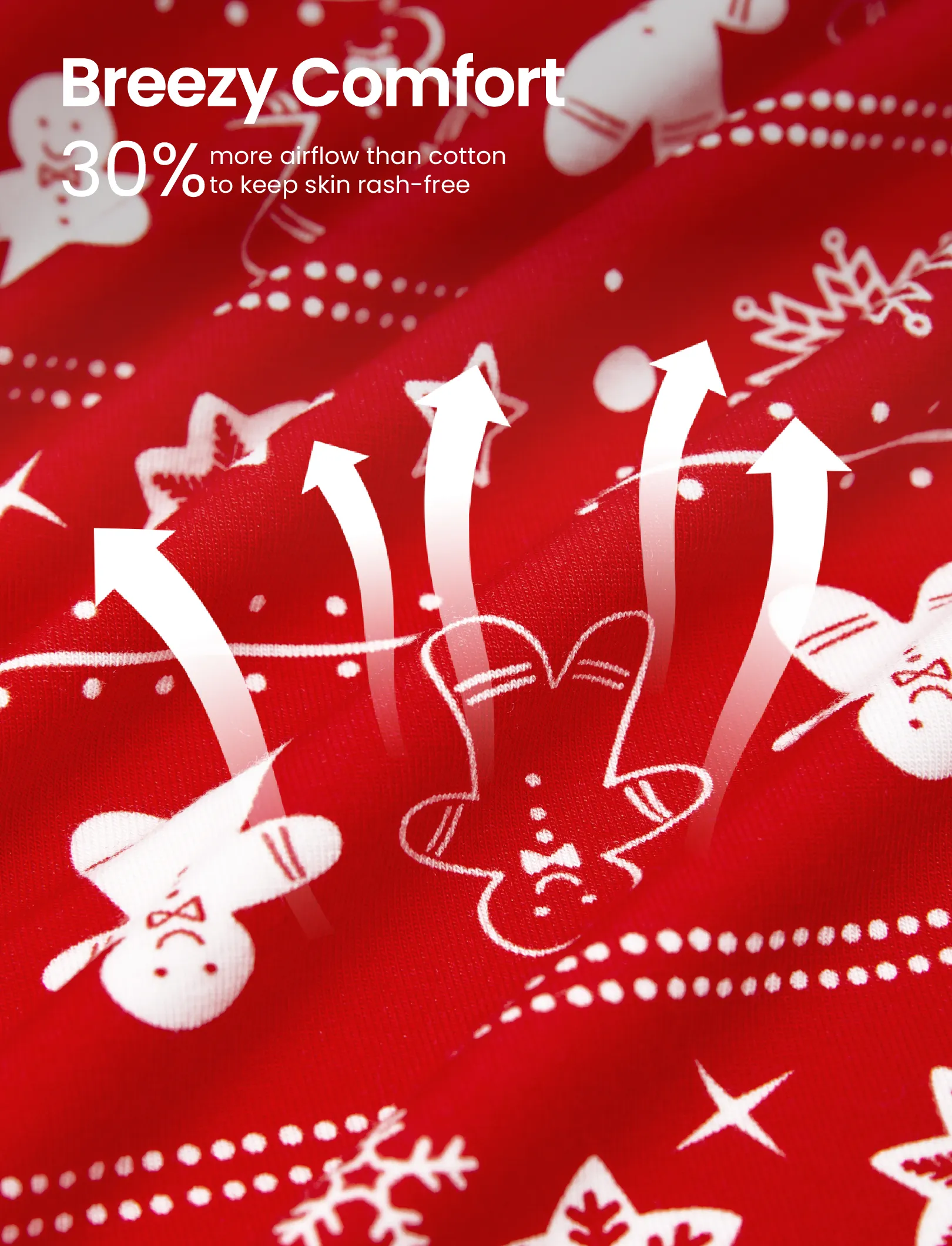 Christmas / Halloween Pajama 2-piece Bamboo Pajamas Set With Childlike Print for Baby / Toddler( Snug-Fitting) Red - Image 5