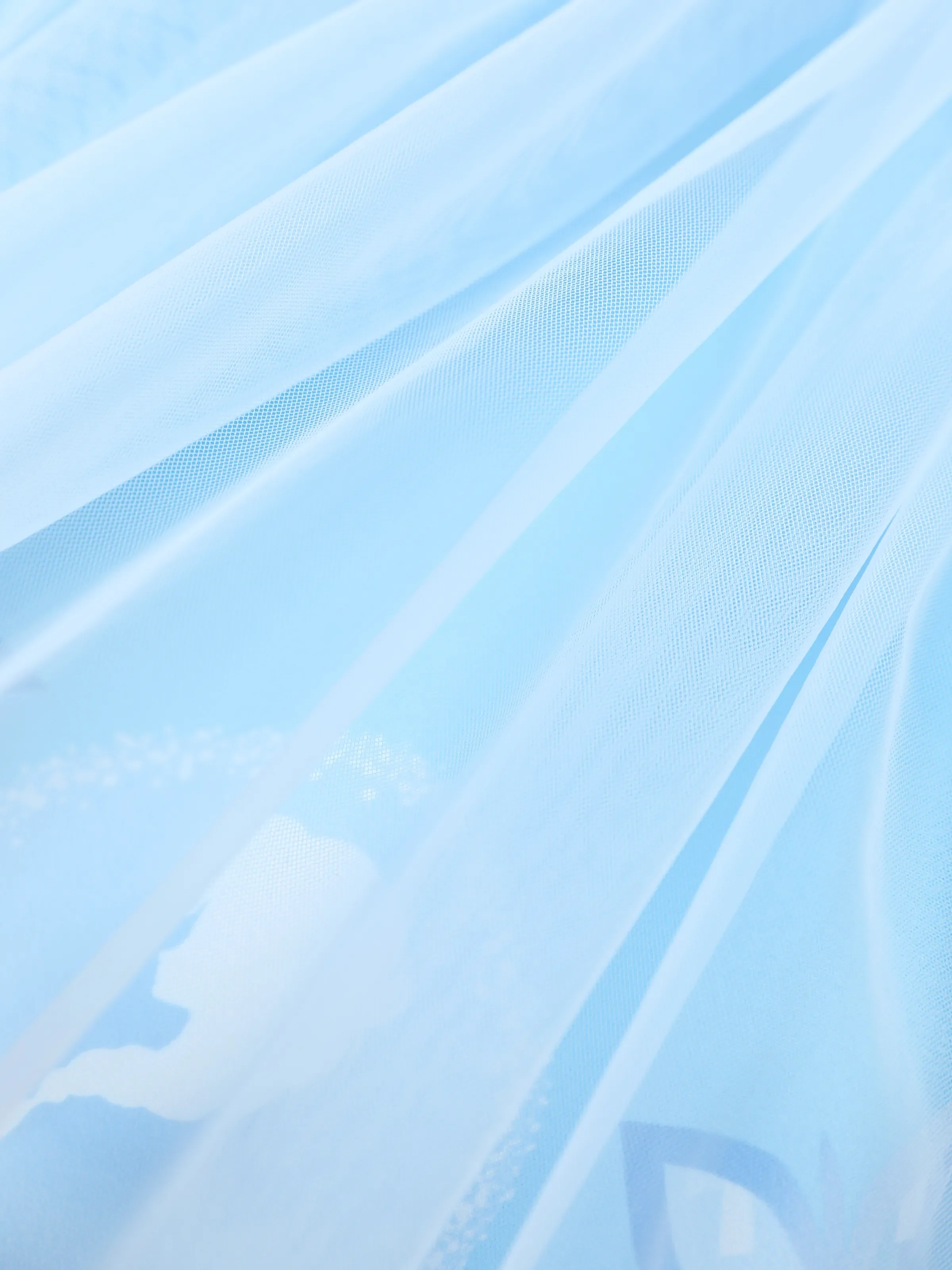 Disney Frozen Toddler Girl Naia™ Elsa Snowflake Print Puff-sleeve Tulle Dresses Blue - Image 7