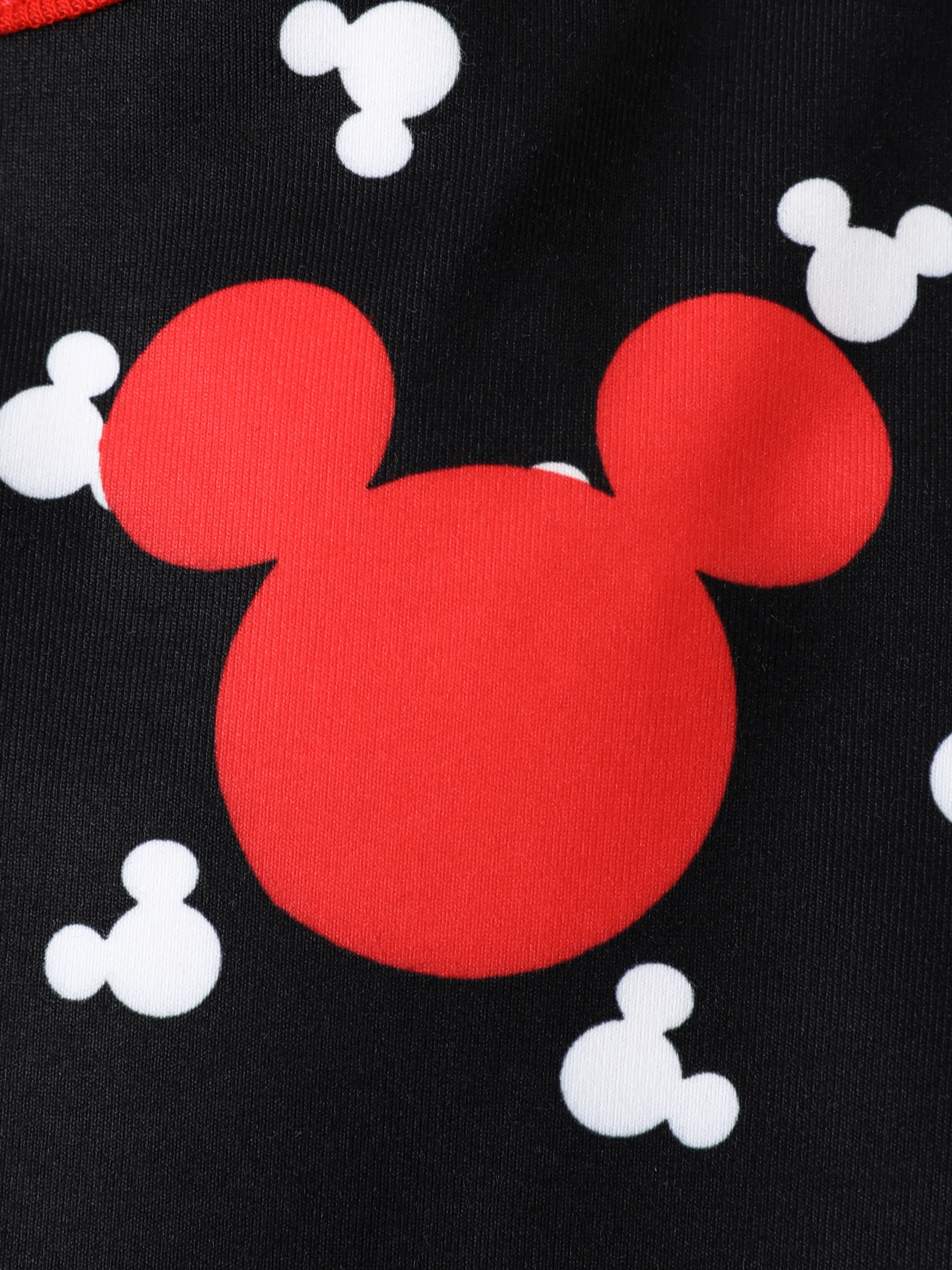 Disney Mickey and Friends Family matching 1pc Mickey Mouse Allover Print Sporty Dress/Cotton Top /Romper Expression Casual Suits Family Set Black - Image 10