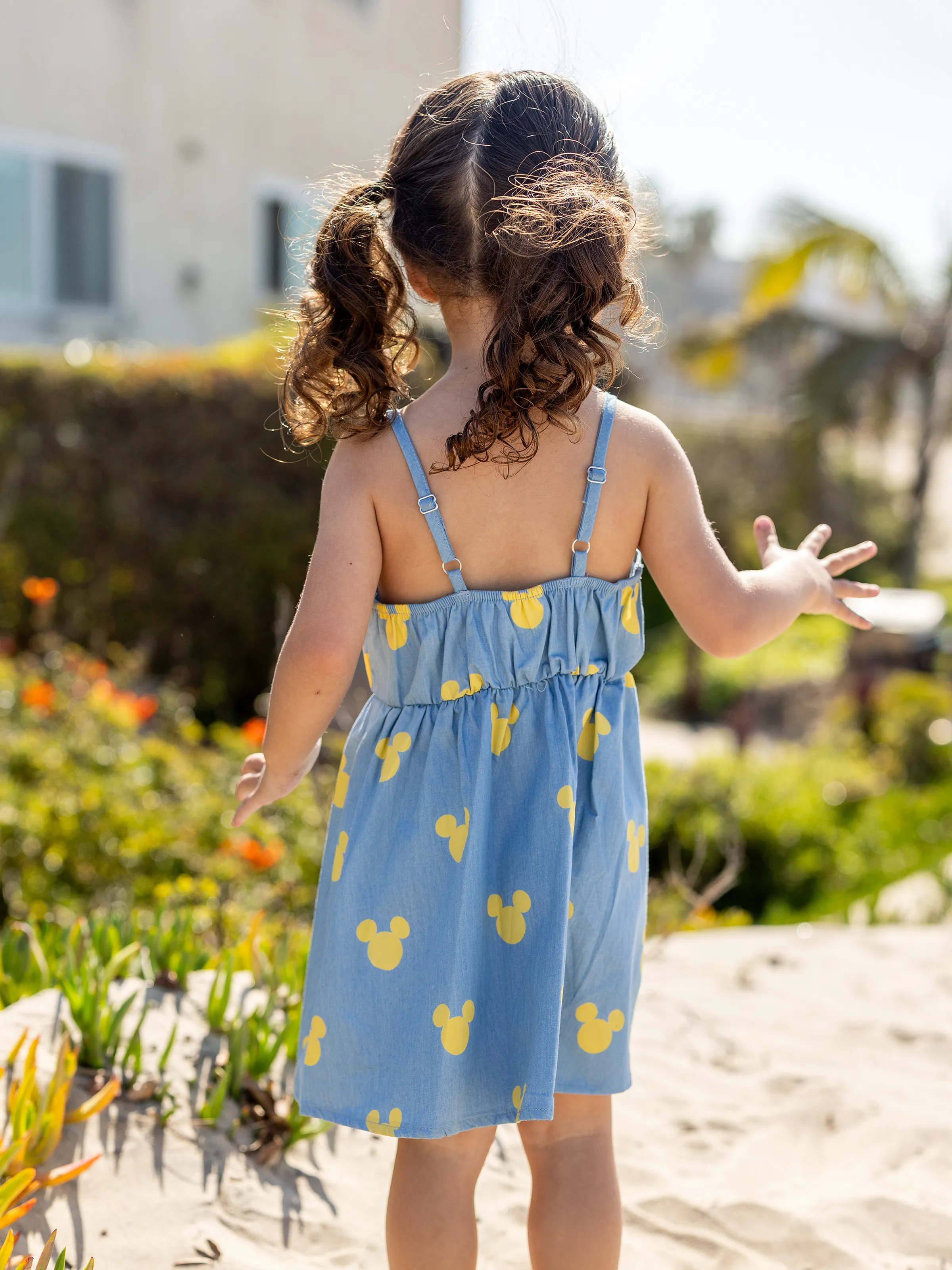 Disney Mickey and Friends Family matching Mickey Mouse Allover Print Denim Dresse/Jumpsuit/T-shirt Blue - Image 10