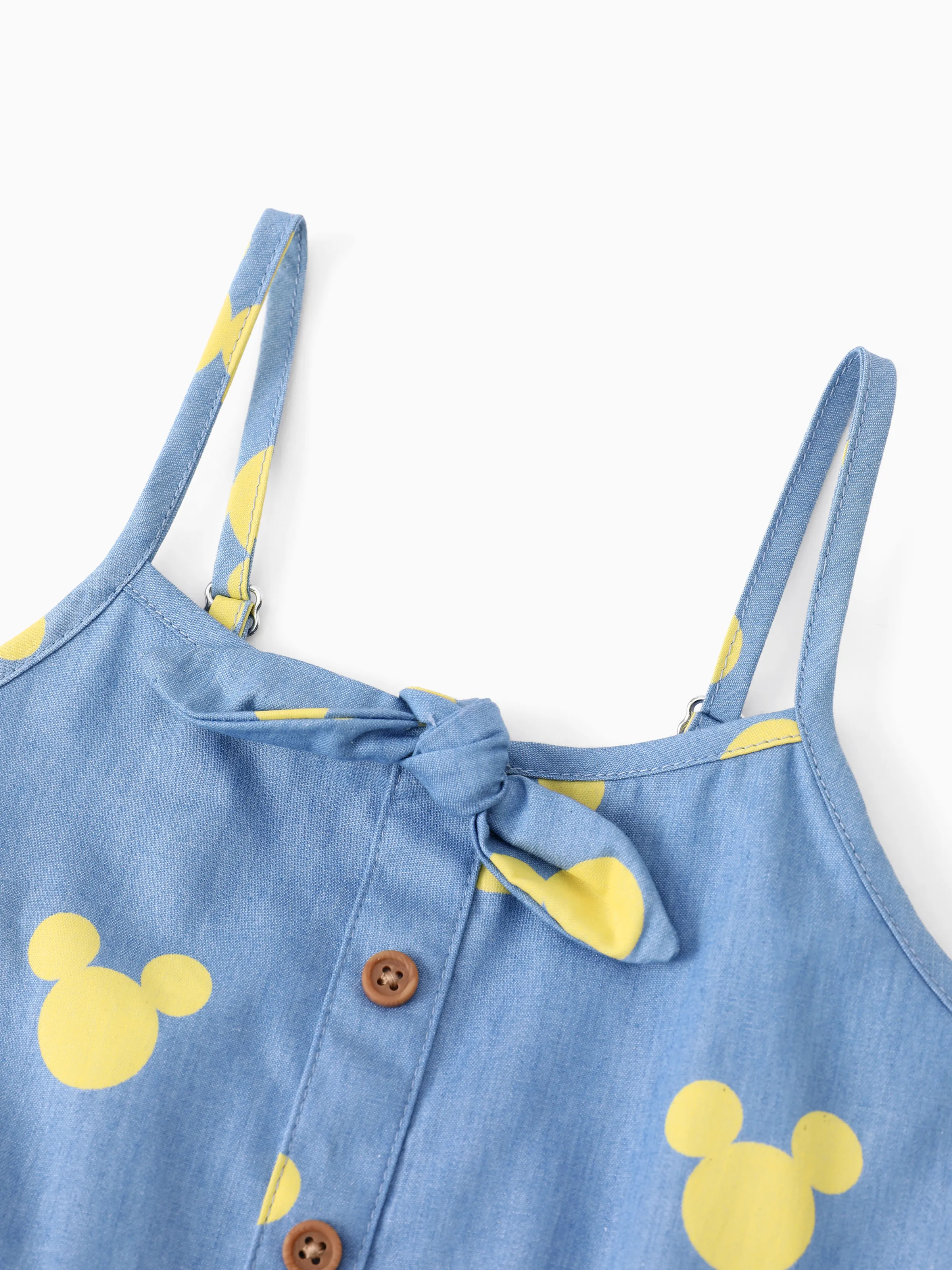 Disney Mickey and Friends Family matching Mickey Mouse Allover Print Denim Dresse/Jumpsuit/T-shirt Blue - Image 11