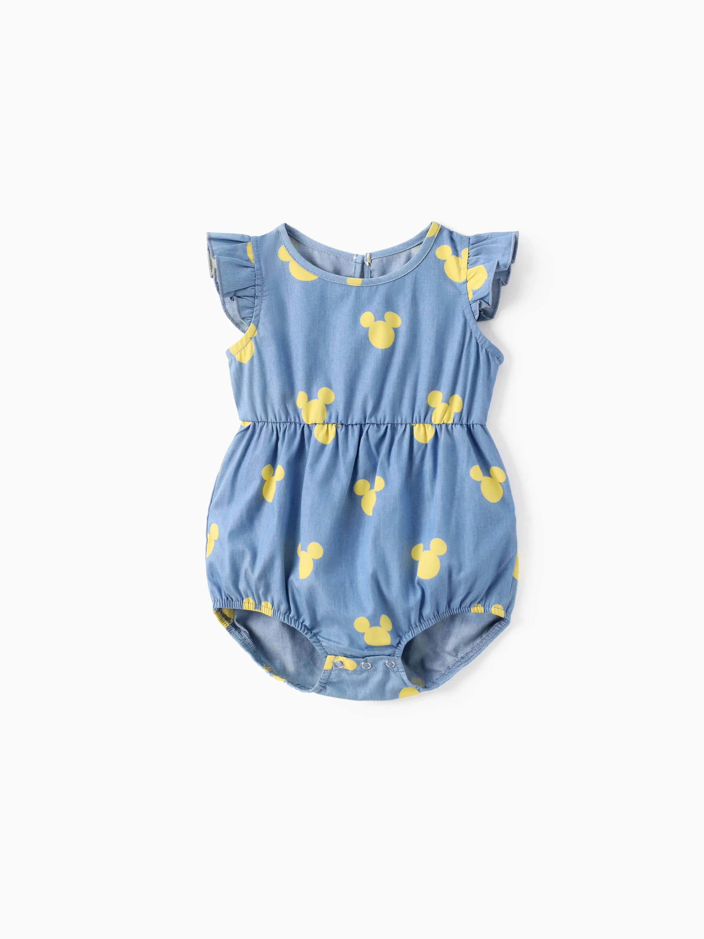 Disney Mickey and Friends Family matching Mickey Mouse Allover Print Denim Dresse/Jumpsuit/T-shirt Blue - Image 12