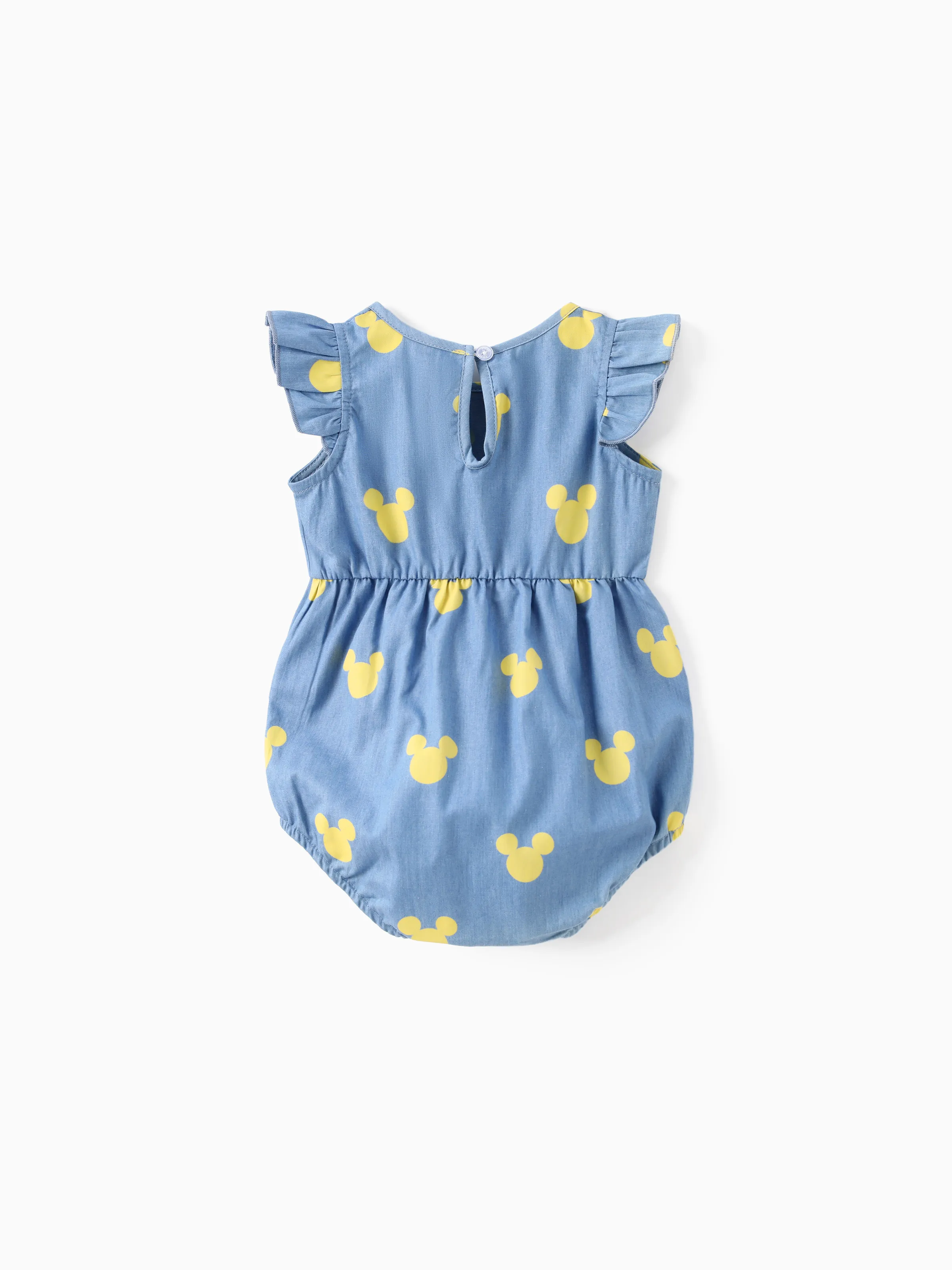 Disney Mickey and Friends Family matching Mickey Mouse Allover Print Denim Dresse/Jumpsuit/T-shirt Blue - Image 13