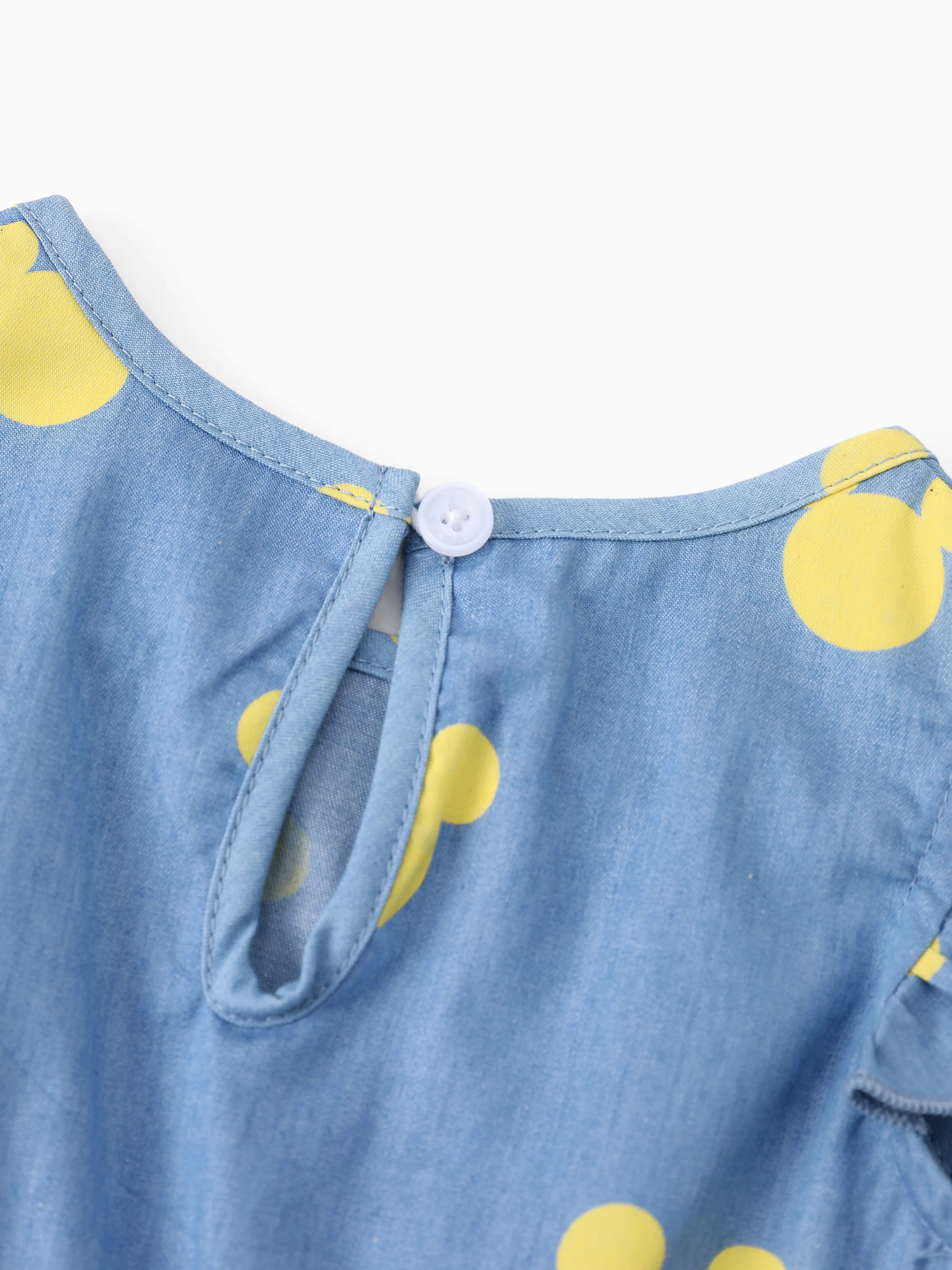 Disney Mickey and Friends Family matching Mickey Mouse Allover Print Denim Dresse/Jumpsuit/T-shirt Blue - Image 15