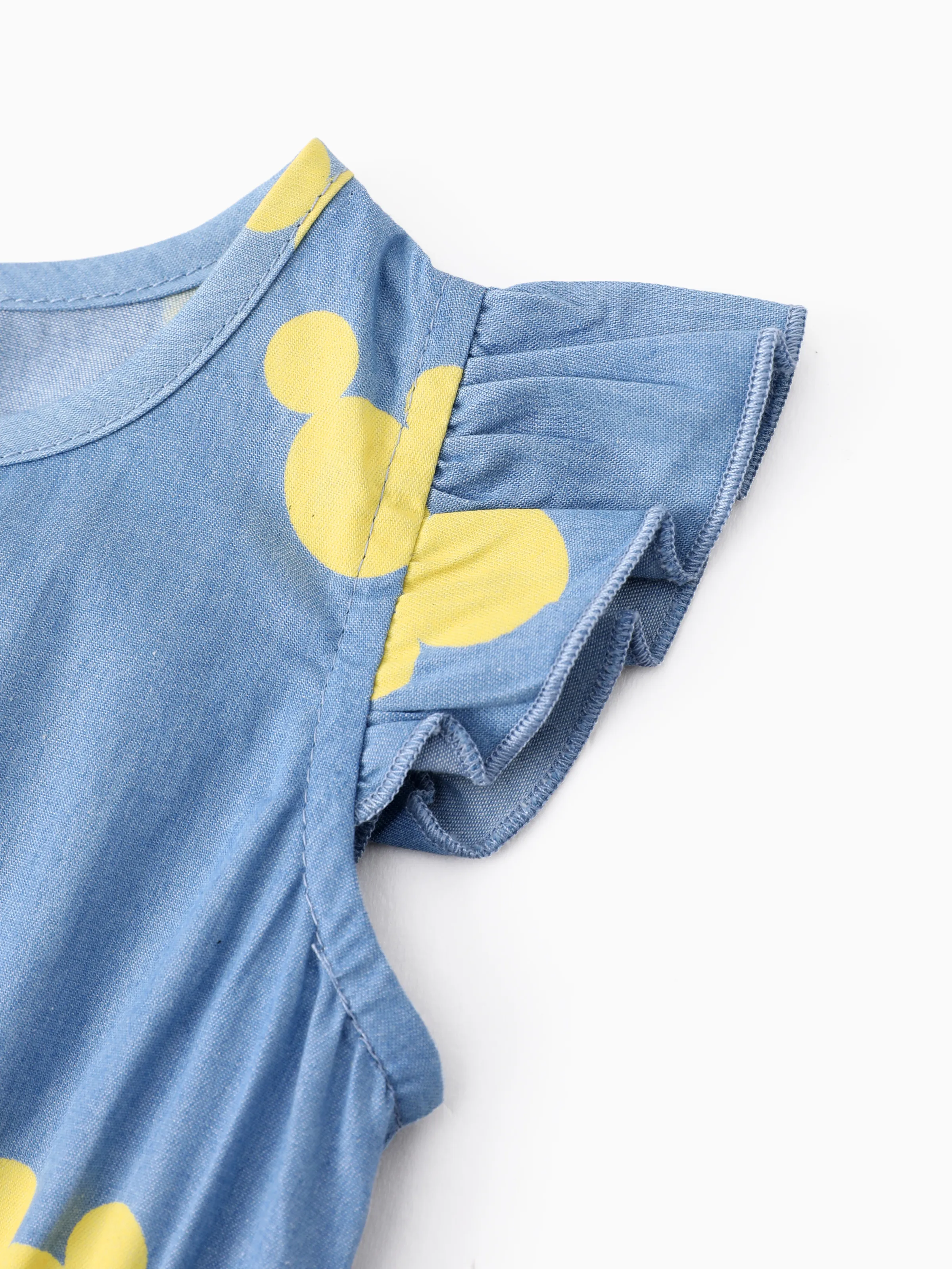 Disney Mickey and Friends Family matching Mickey Mouse Allover Print Denim Dresse/Jumpsuit/T-shirt Blue - Image 16