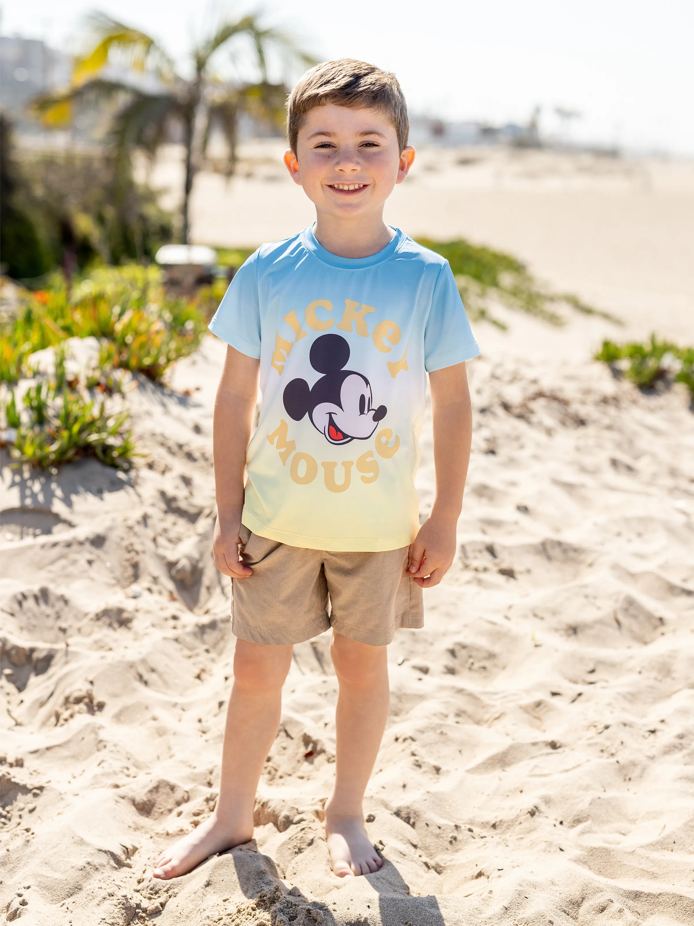 Disney Mickey and Friends Family matching Mickey Mouse Allover Print Denim Dresse/Jumpsuit/T-shirt Blue - Image 19