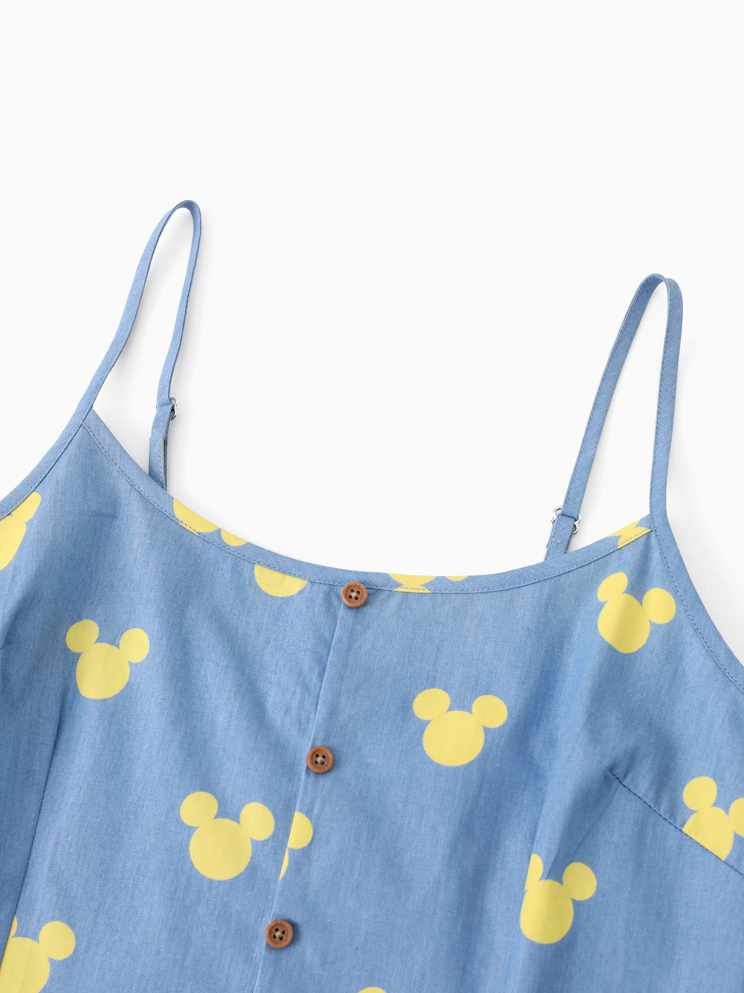 Disney Mickey and Friends Family matching Mickey Mouse Allover Print Denim Dresse/Jumpsuit/T-shirt Blue - Image 6