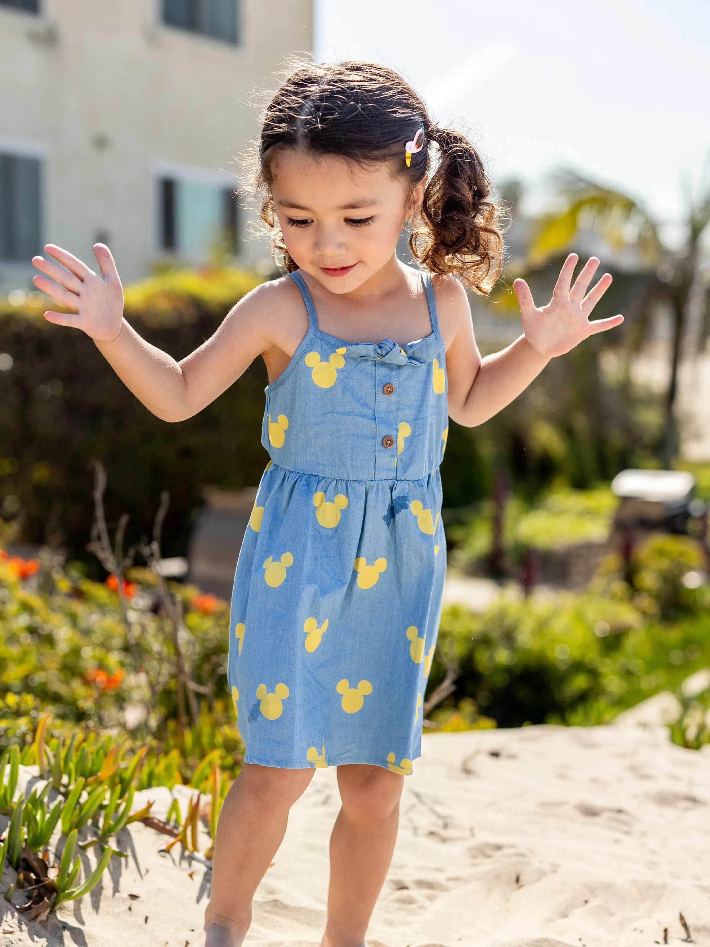 Disney Mickey and Friends Family matching Mickey Mouse Allover Print Denim Dresse/Jumpsuit/T-shirt Blue - Image 9