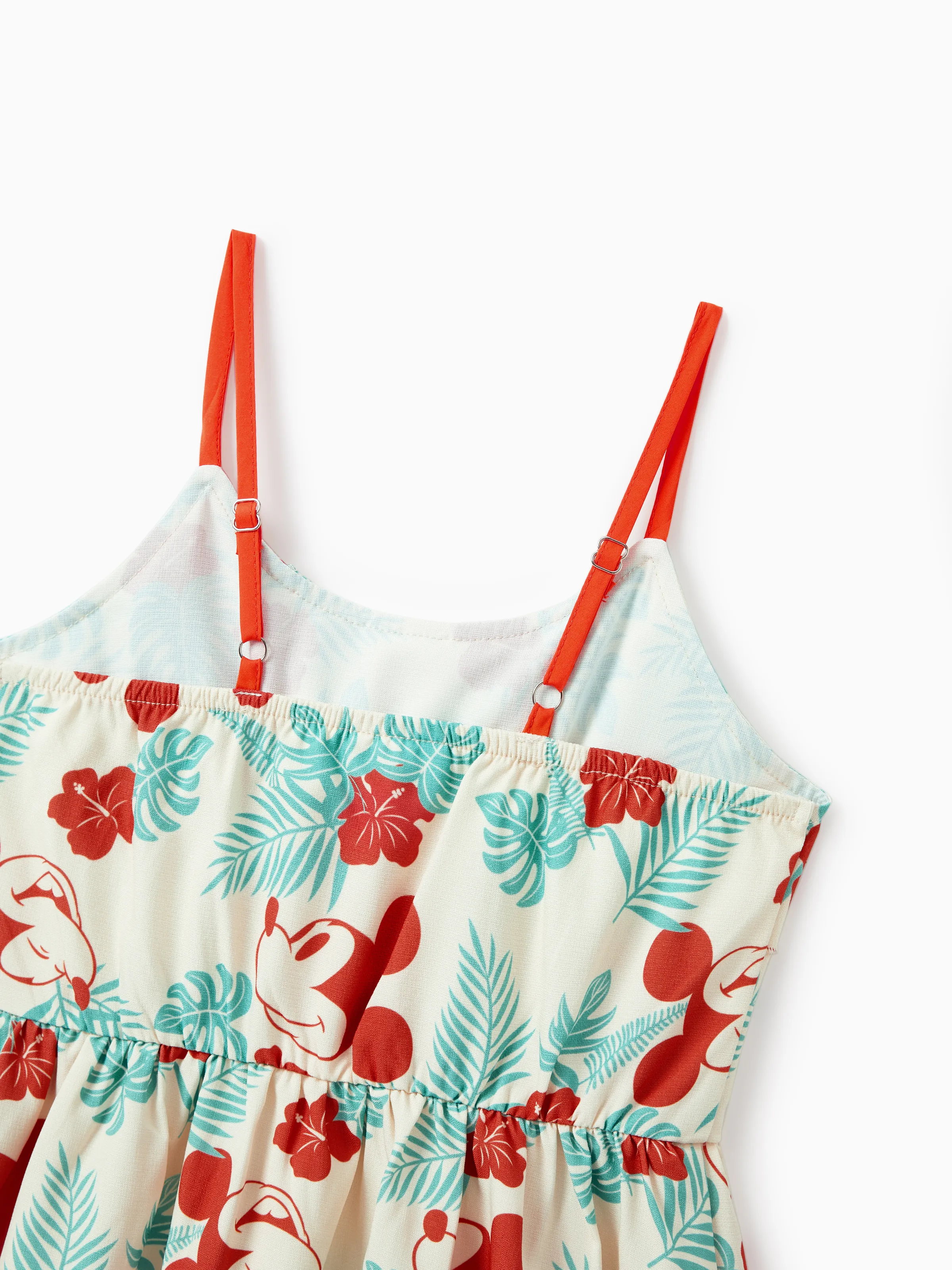 Disney Mickey and Friends Family Matching Naia™ Floral Allover Print Shirt/Sleeveless Hollow-out Dress/Romper Multi-color - Image 10