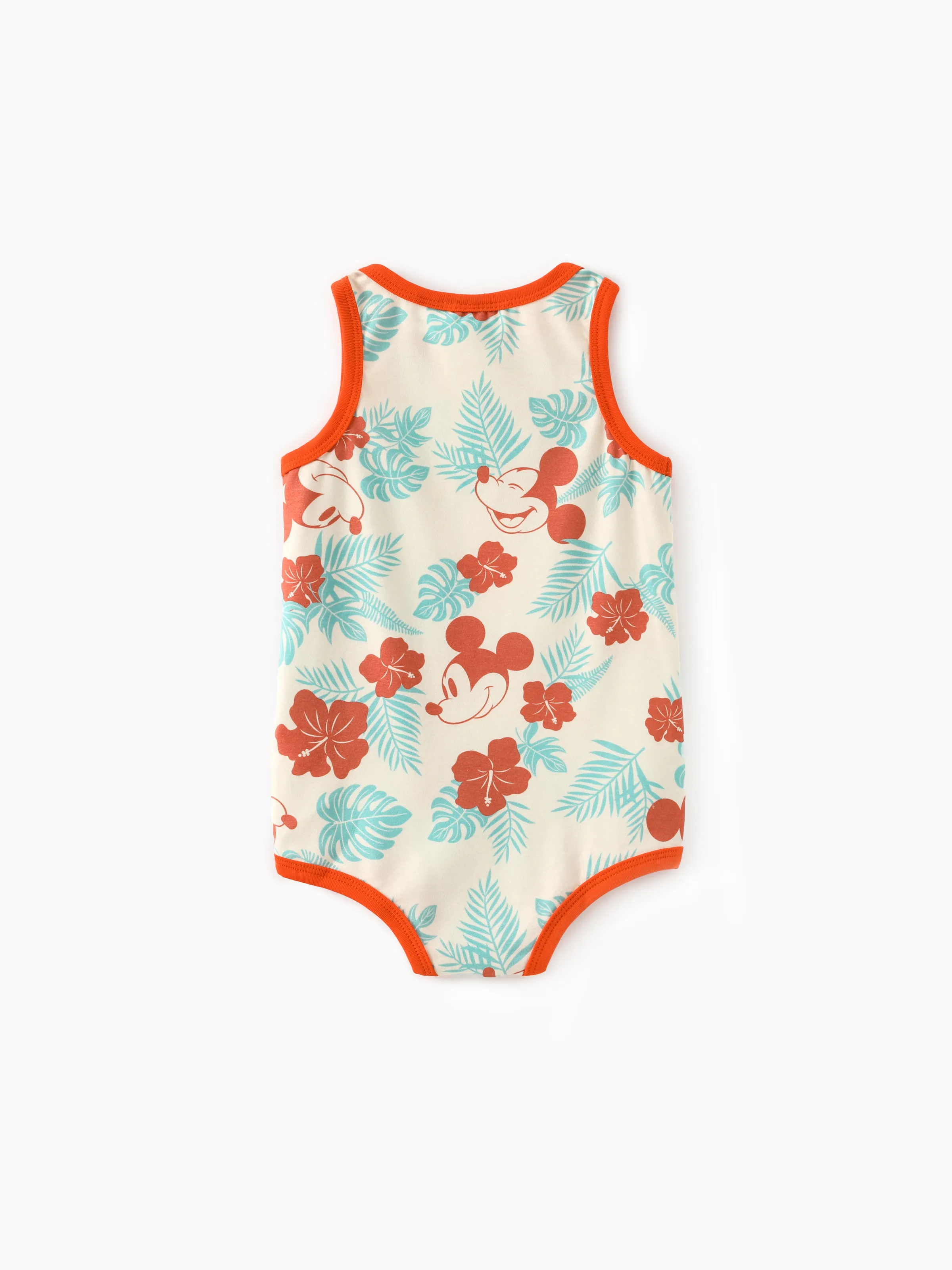 Disney Mickey and Friends Family Matching Naia™ Floral Allover Print Shirt/Sleeveless Hollow-out Dress/Romper Multi-color - Image 13
