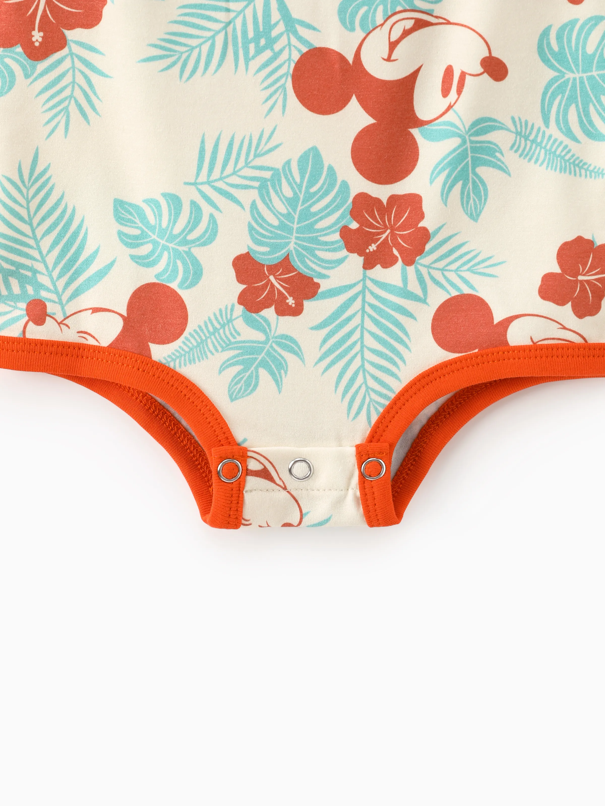 Disney Mickey and Friends Family Matching Naia™ Floral Allover Print Shirt/Sleeveless Hollow-out Dress/Romper Multi-color - Image 15