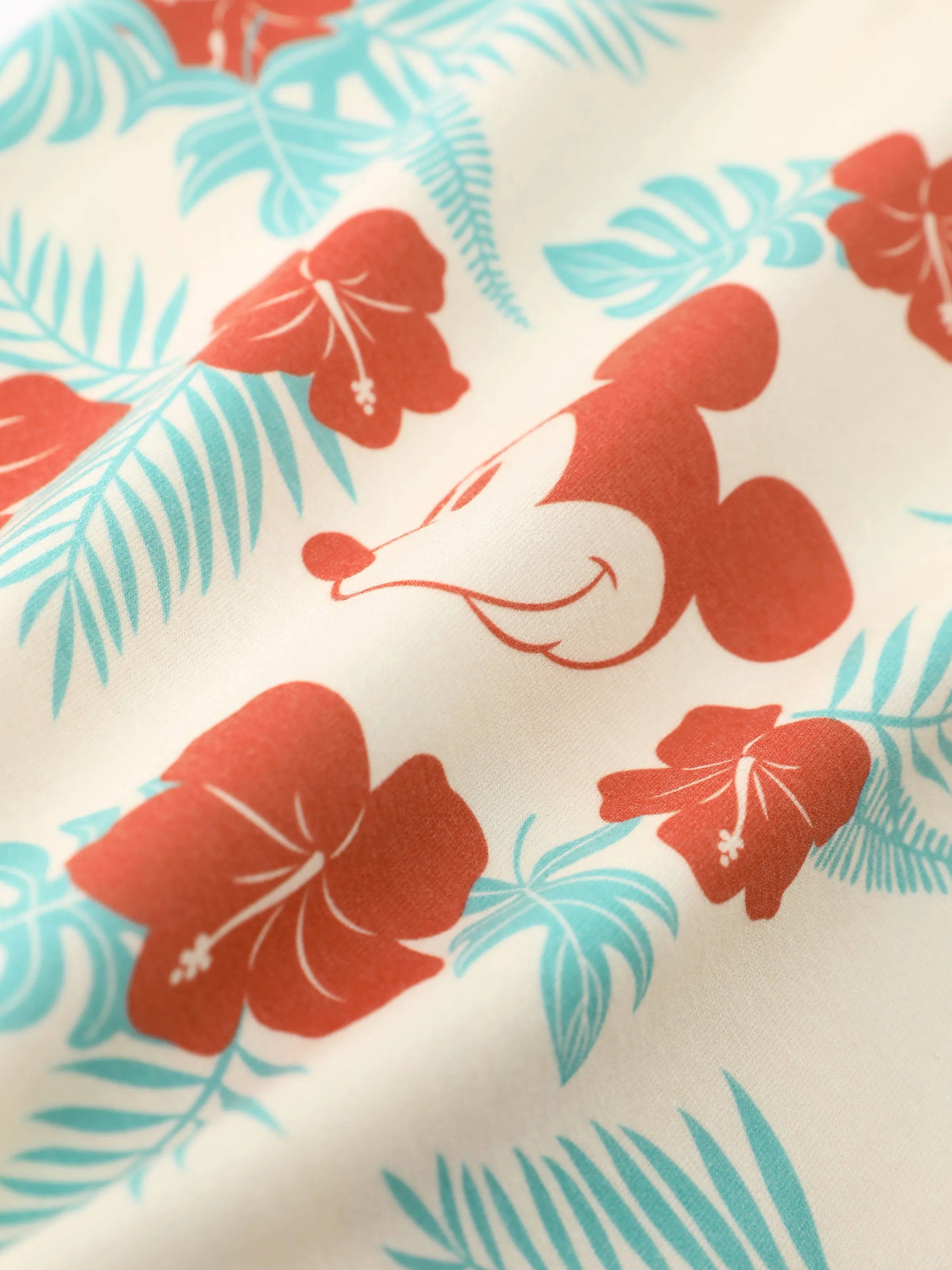 Disney Mickey and Friends Family Matching Naia™ Floral Allover Print Shirt/Sleeveless Hollow-out Dress/Romper Multi-color - Image 16