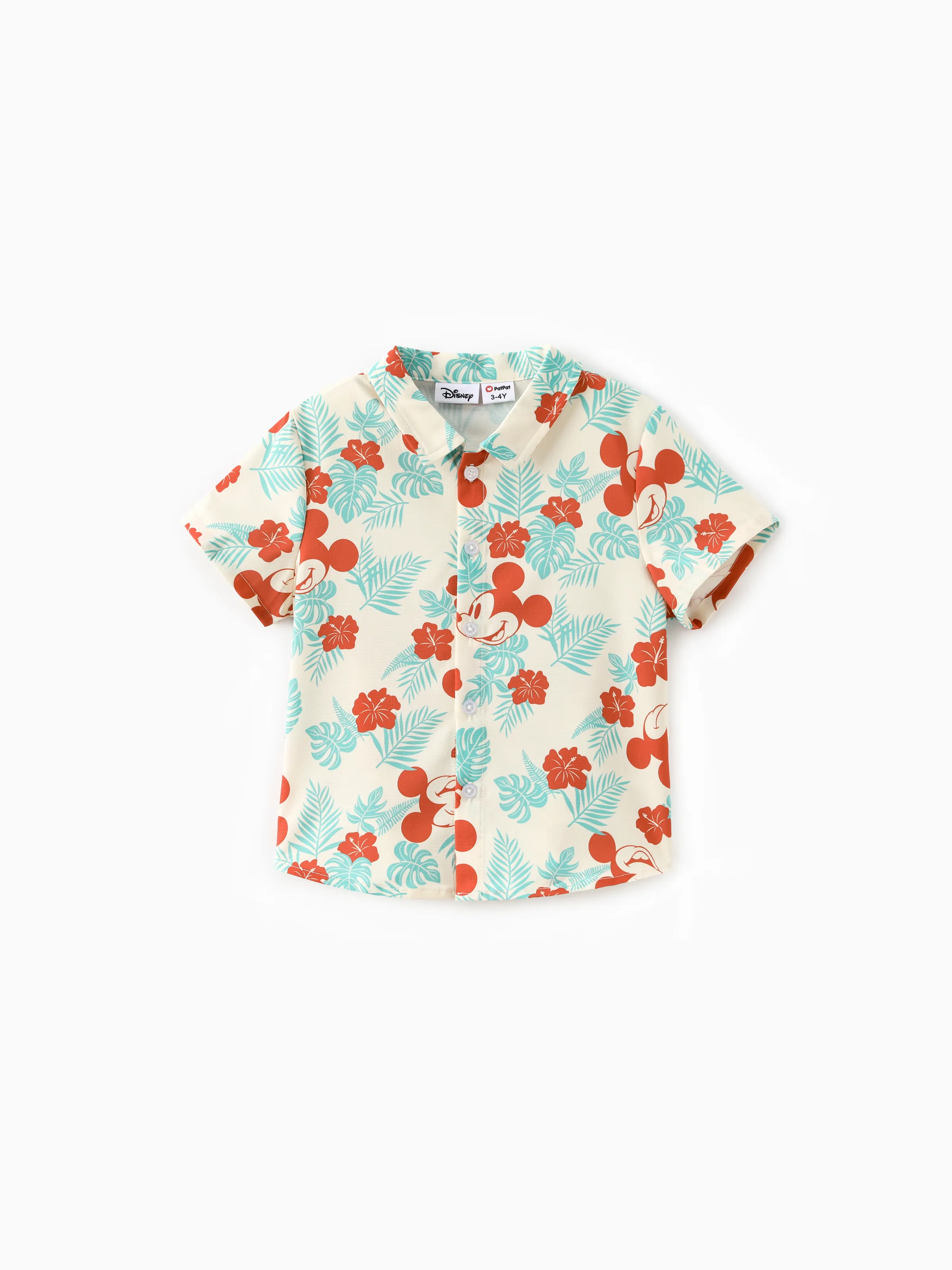 Disney Mickey and Friends Family Matching Naia™ Floral Allover Print Shirt/Sleeveless Hollow-out Dress/Romper Multi-color - Image 17