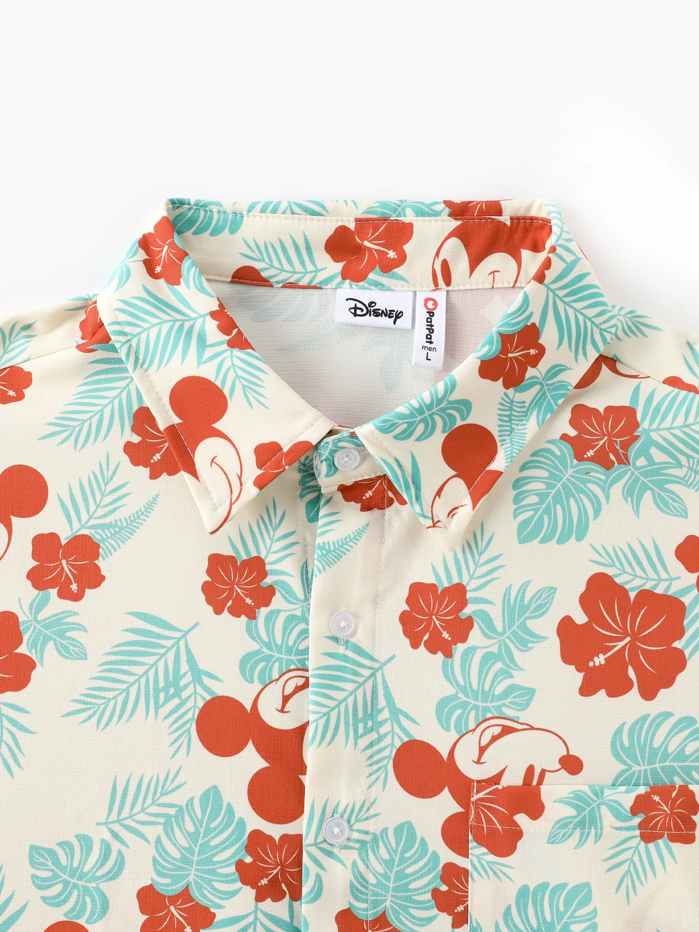 Disney Mickey and Friends Family Matching Naia™ Floral Allover Print Shirt/Sleeveless Hollow-out Dress/Romper Multi-color - Image 23