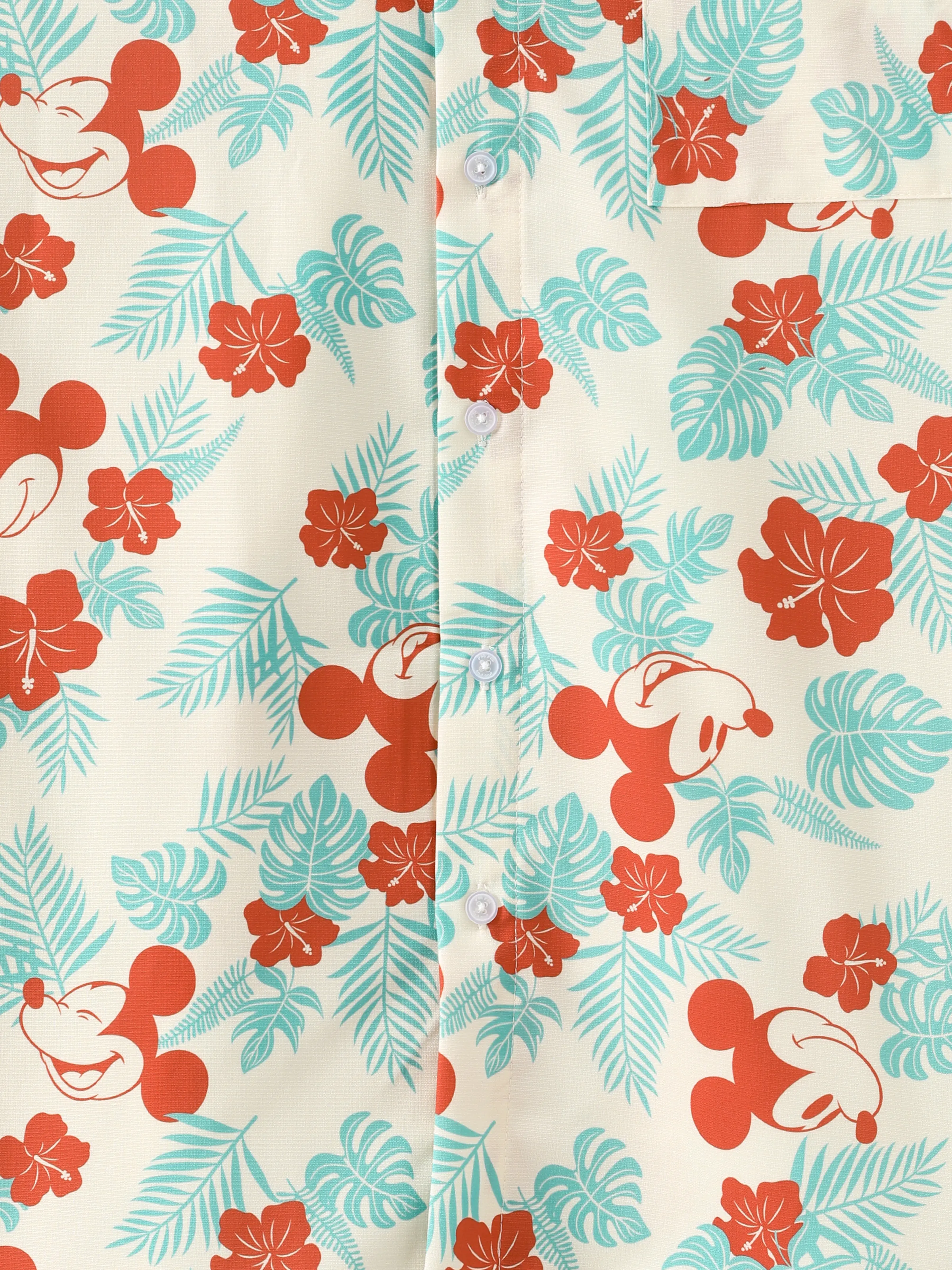 Disney Mickey and Friends Family Matching Naia™ Floral Allover Print Shirt/Sleeveless Hollow-out Dress/Romper Multi-color - Image 25