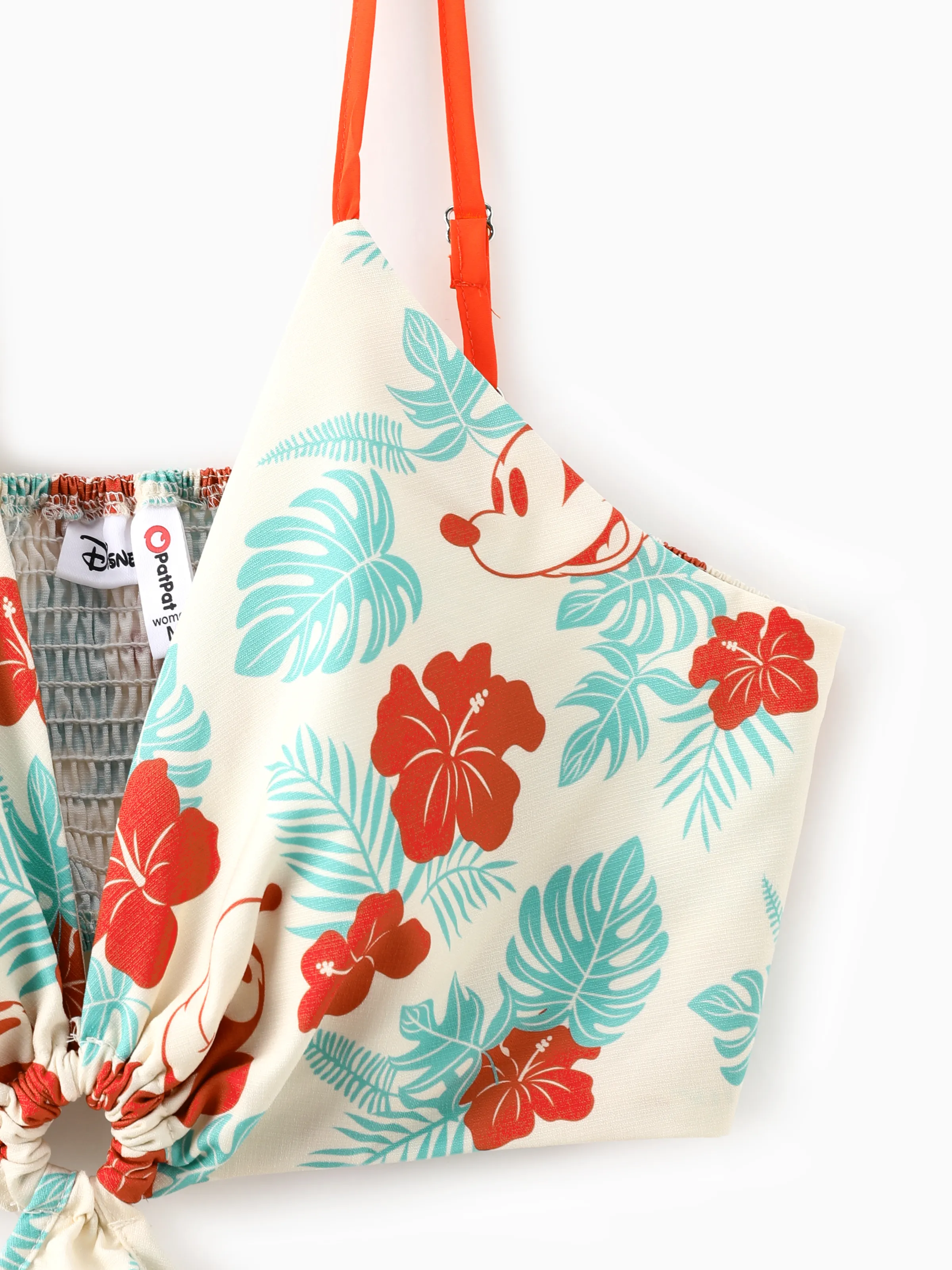 Disney Mickey and Friends Family Matching Naia™ Floral Allover Print Shirt/Sleeveless Hollow-out Dress/Romper Multi-color - Image 5