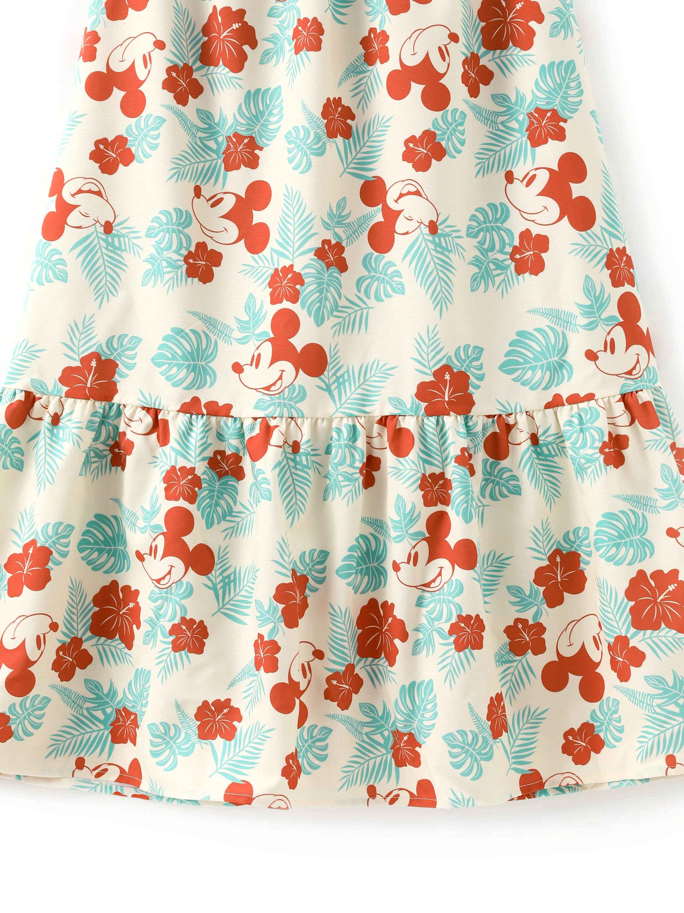 Disney Mickey and Friends Family Matching Naia™ Floral Allover Print Shirt/Sleeveless Hollow-out Dress/Romper Multi-color - Image 6